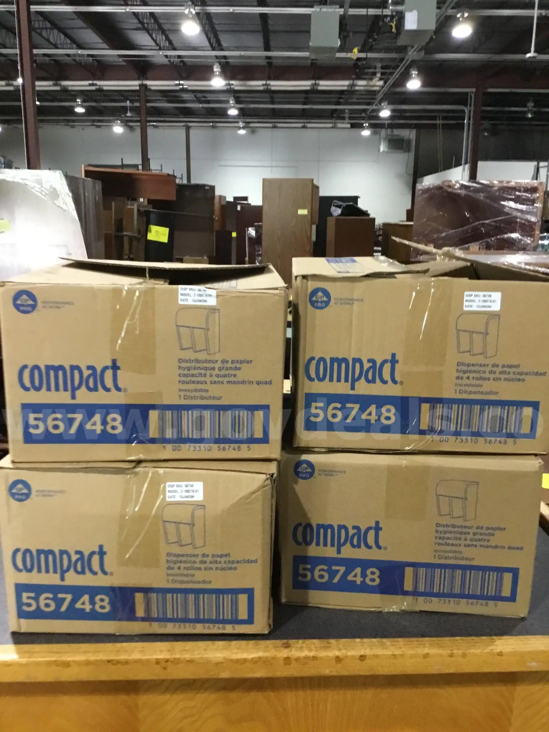 4 boxes of silver paper dispensers DH