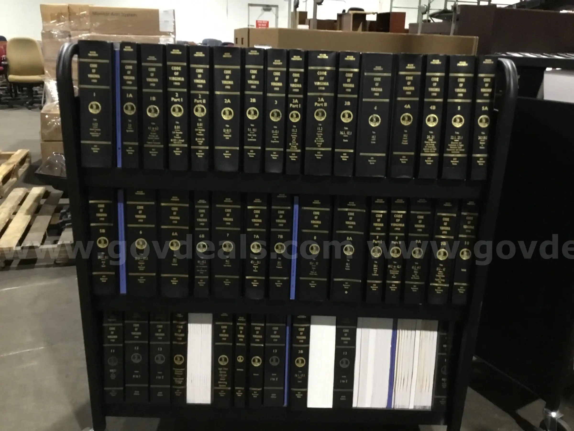 1 Cart of Code of Virginia Books 1950