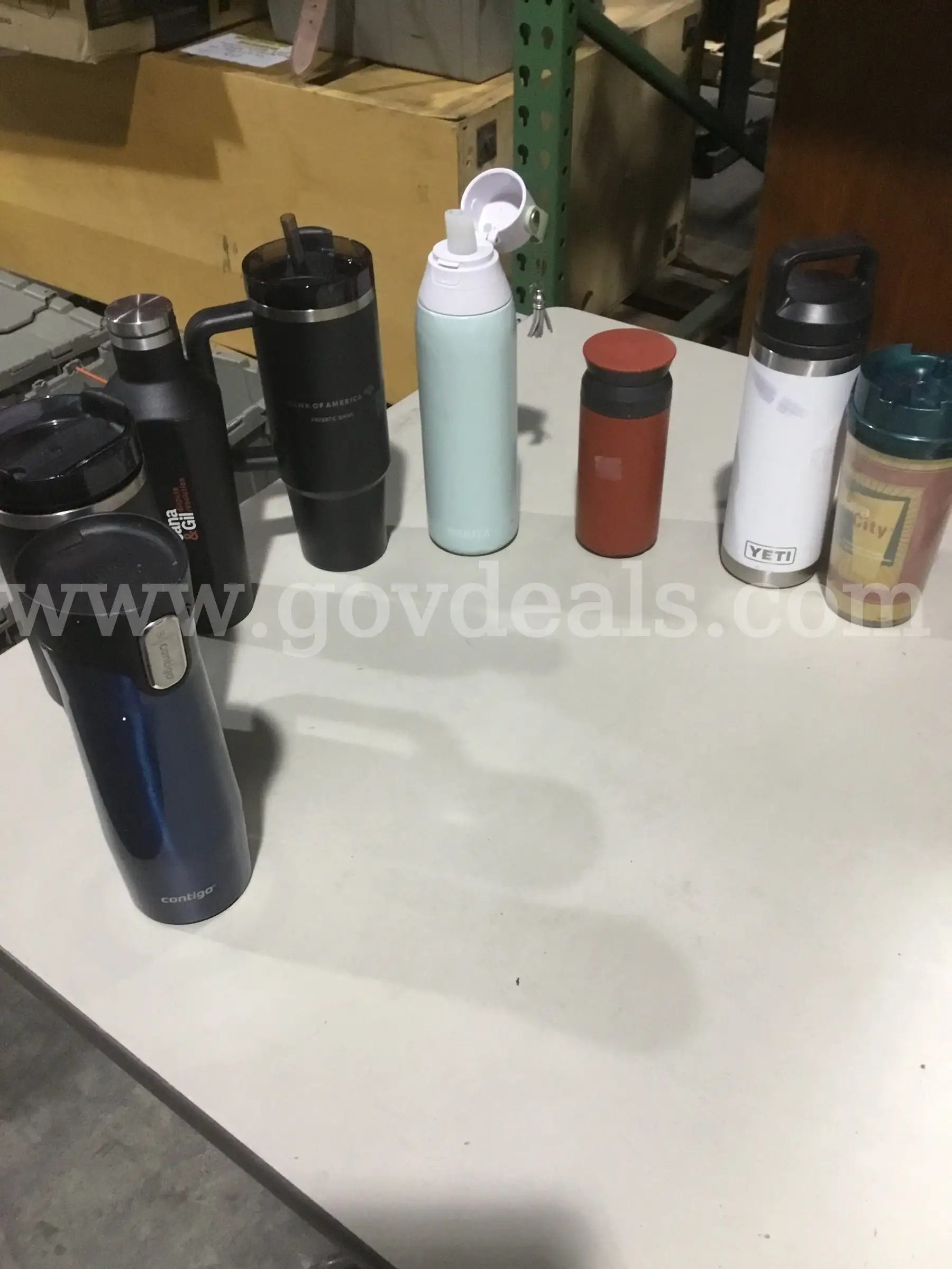 8 bottles-black Bank of America bottle DH