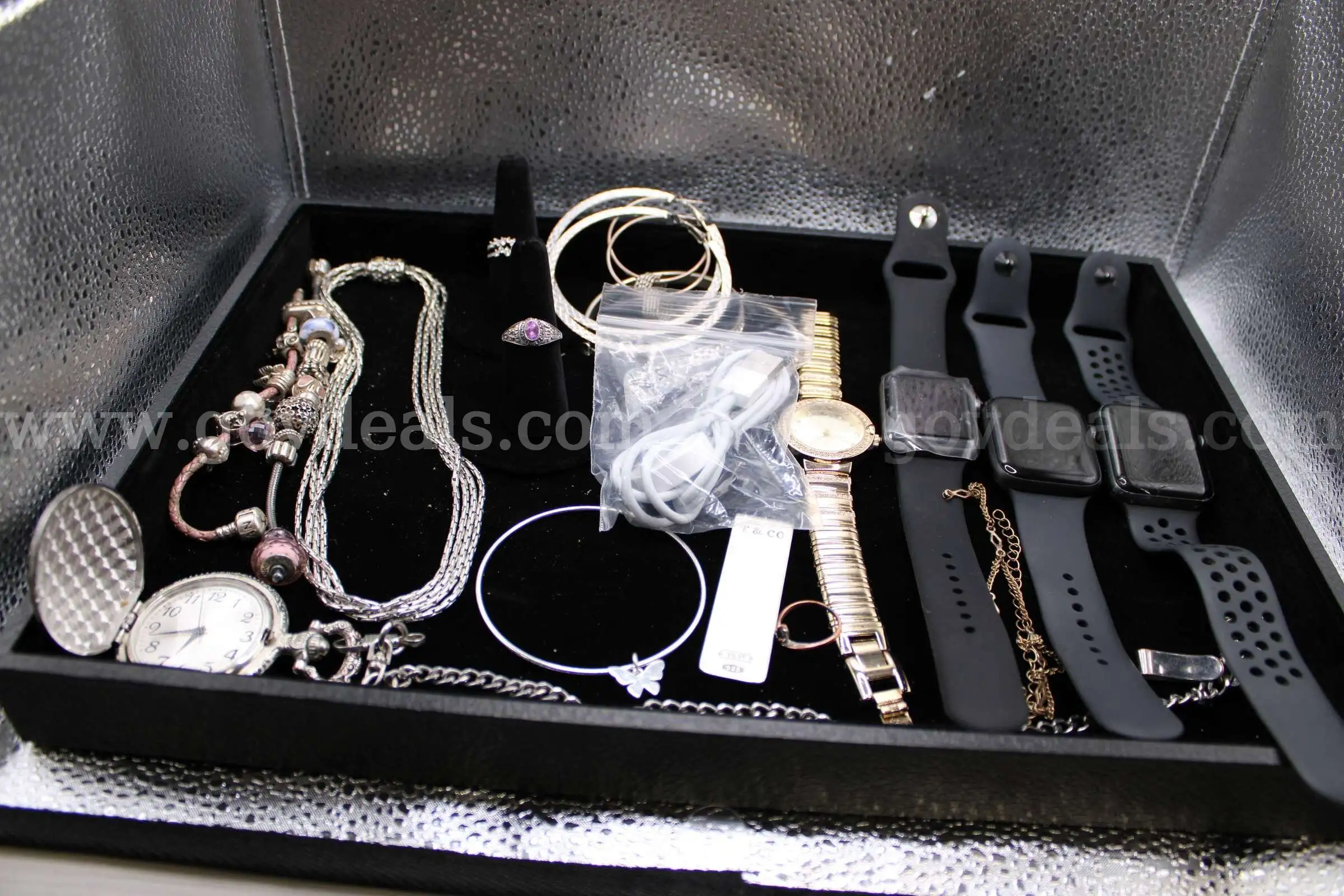 BRACELET (2) NECKLACE (2) WATCH (4) RING (4) WATCH POCKET (1) EARRING PAI