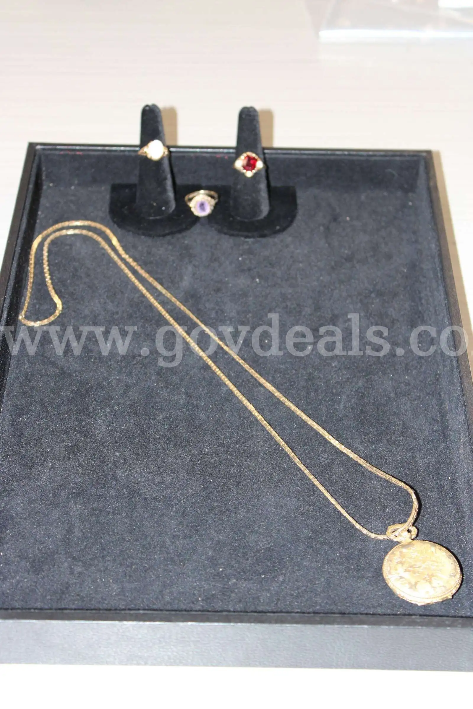 Rings (3) Pocket Watch with Chain (1)
