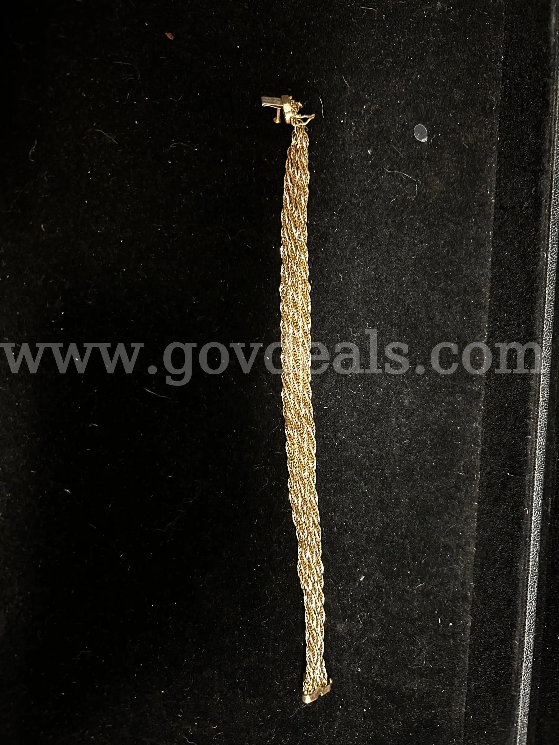Gold-Tone Bracelet Tennis Style Bracelet & Elgin Watch