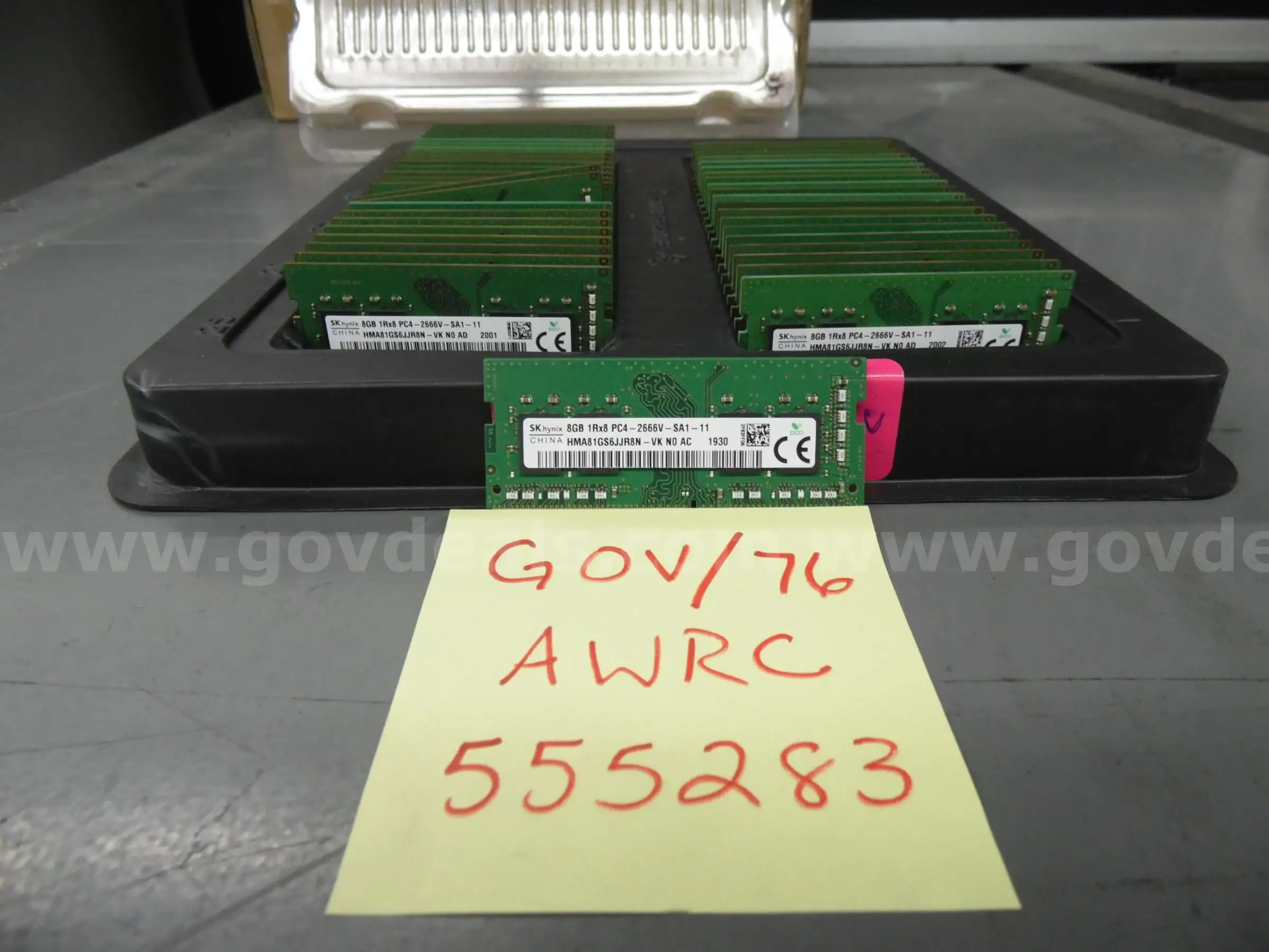 LOT OF (296) TESTED LAPTOP MEMORY 8GB 1RX8 PC4-2666V