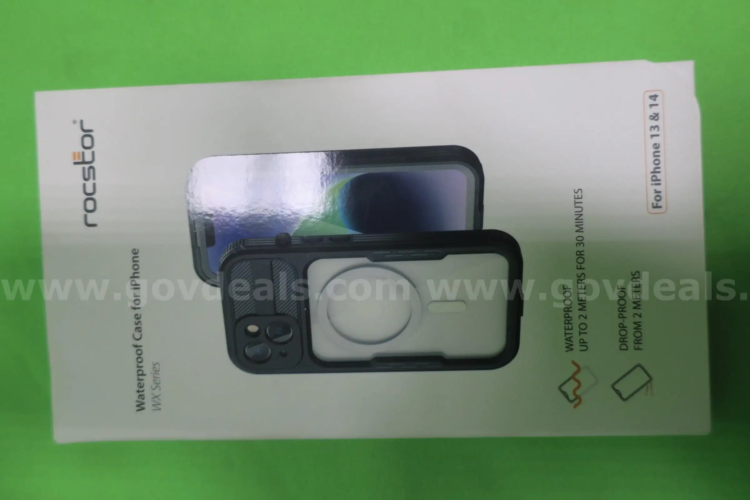 LOT OF (105) ROCSTOR WATER PROOF CASES FOR IPHONE 13 14 MODEL WX SERIES- NEW IN BOX!