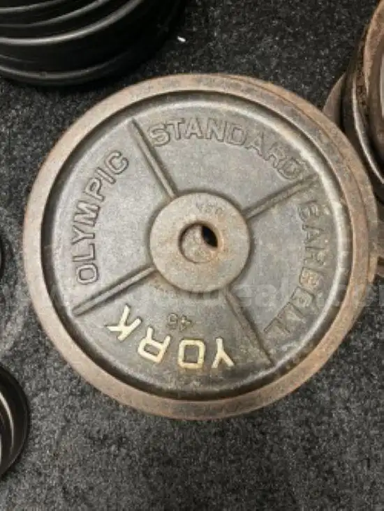 York Barbell 2” Cast Iron Precision Milled Olympic Plate 45 lb