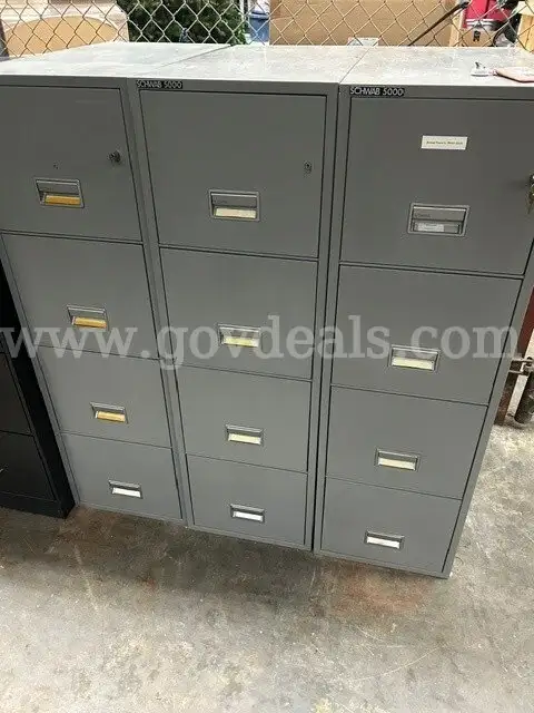 Lot of Schwab 5000 fire safe filing cabinets