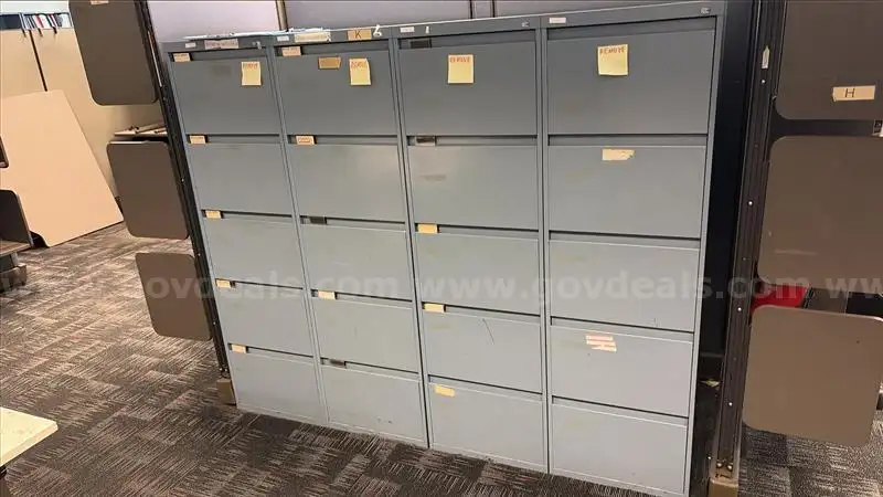 Gray - 20 Drawer Metal Cabinet QTY 2