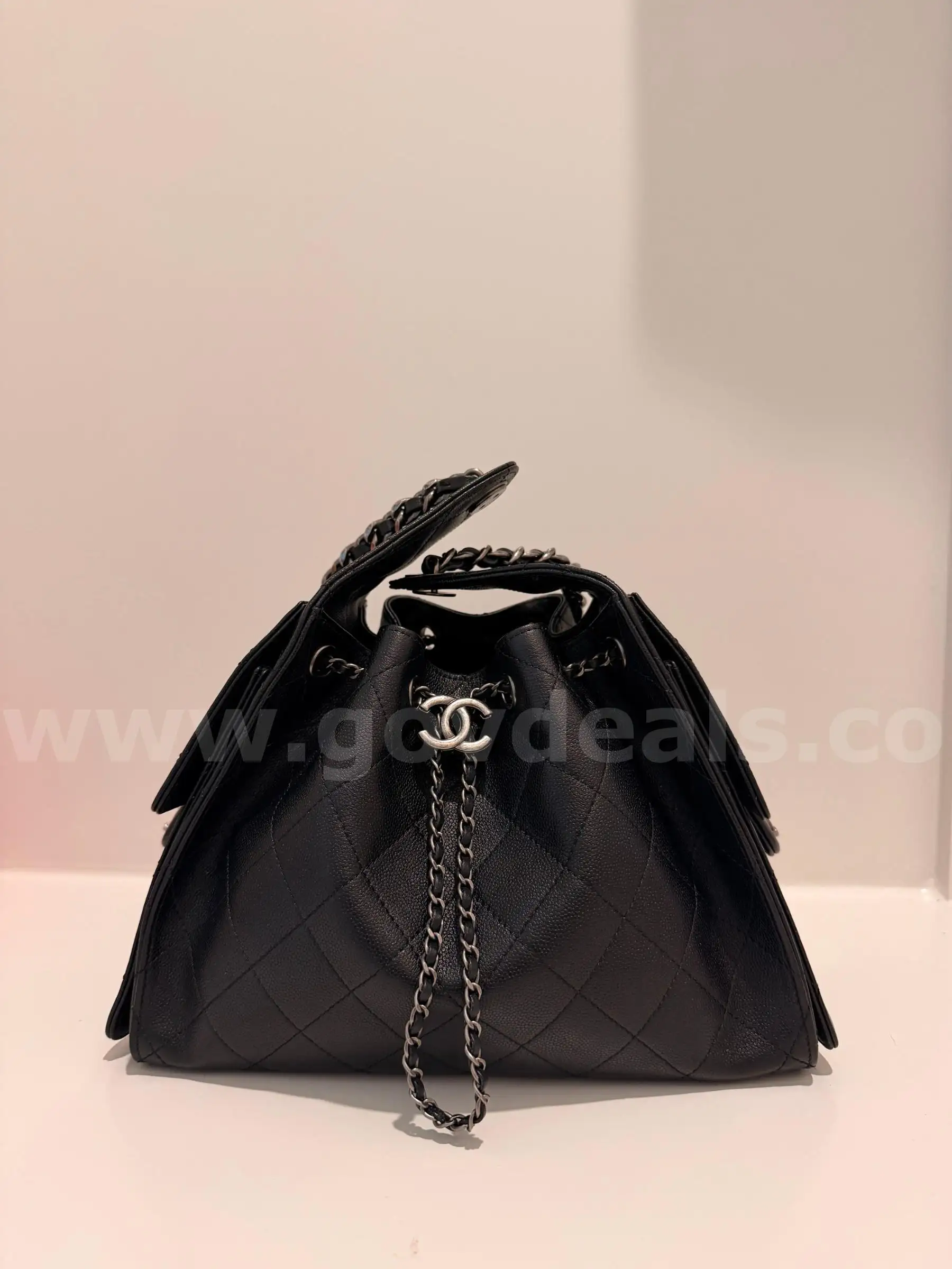 WILL SHIP Black Leather Purse