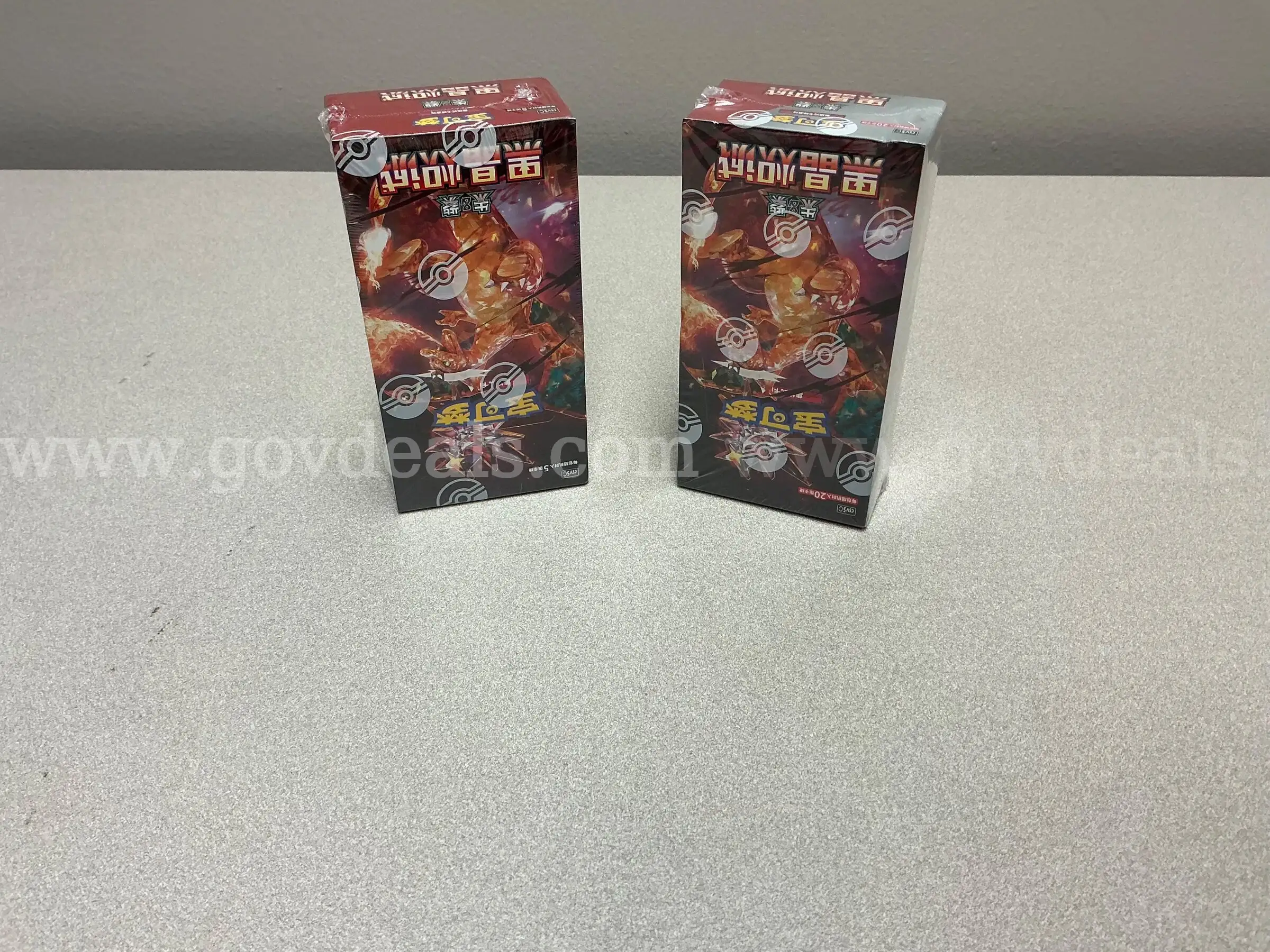 (2)Chinese Pokemon TCGDark Crystal Blaze (Black Crystal Blaze Obsidian Flame) Jumbo Booster Box