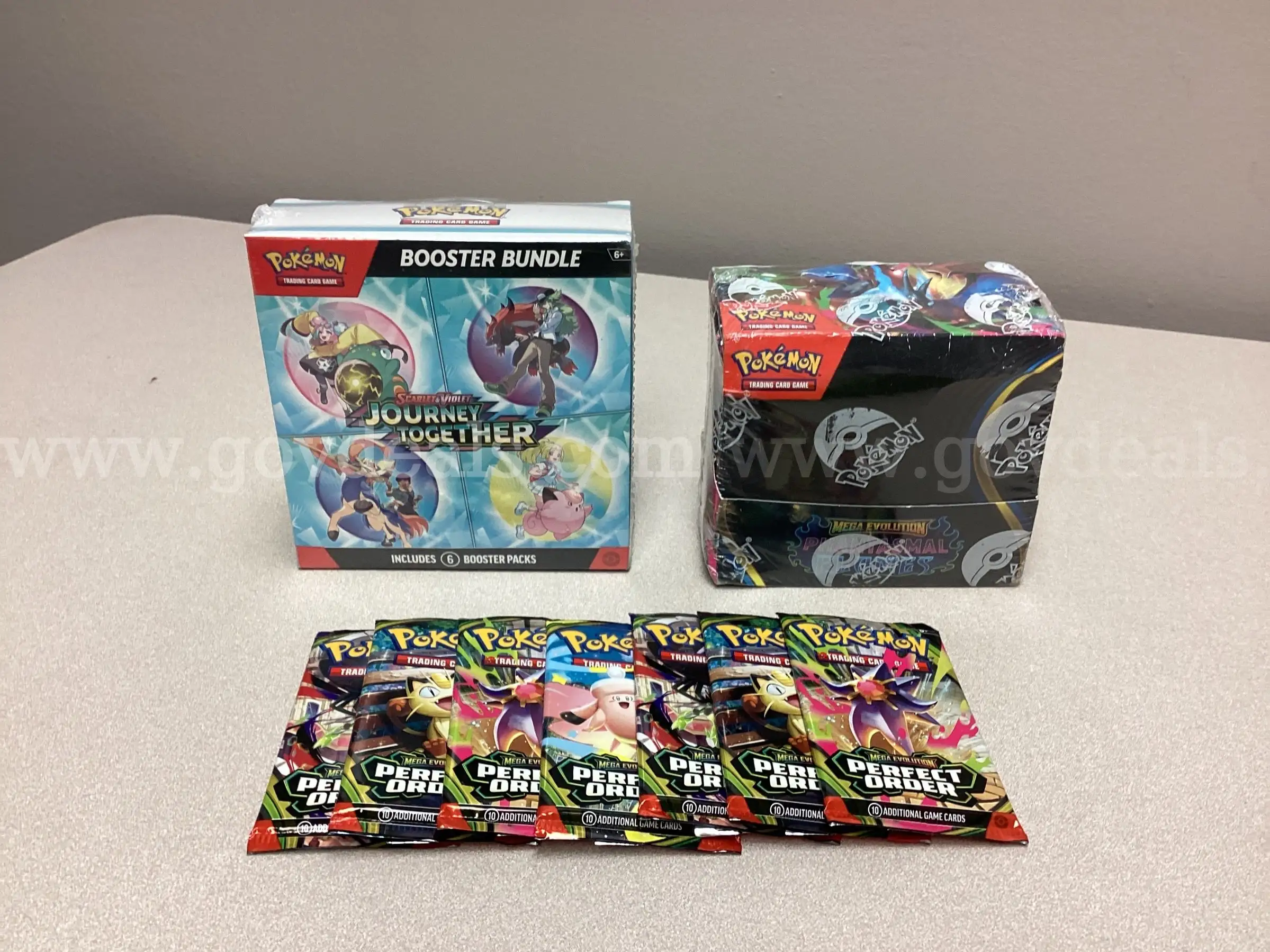 Pokemon Mega Evolution Phantasmal Flames Scarlet and Violet Journey Together Booster Bundle 7 Booste