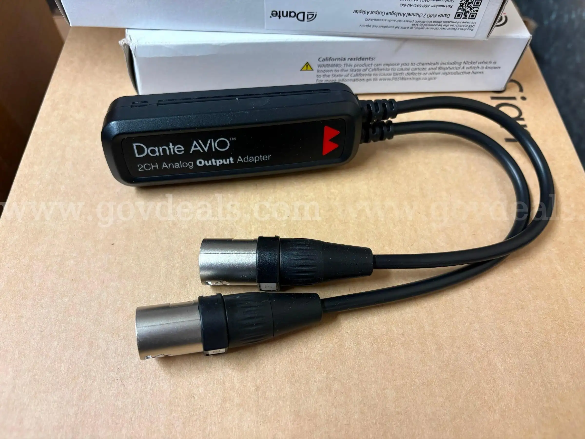 Dante AVIO Analogue 2 CH Output Adapters QTY 3 Boxes