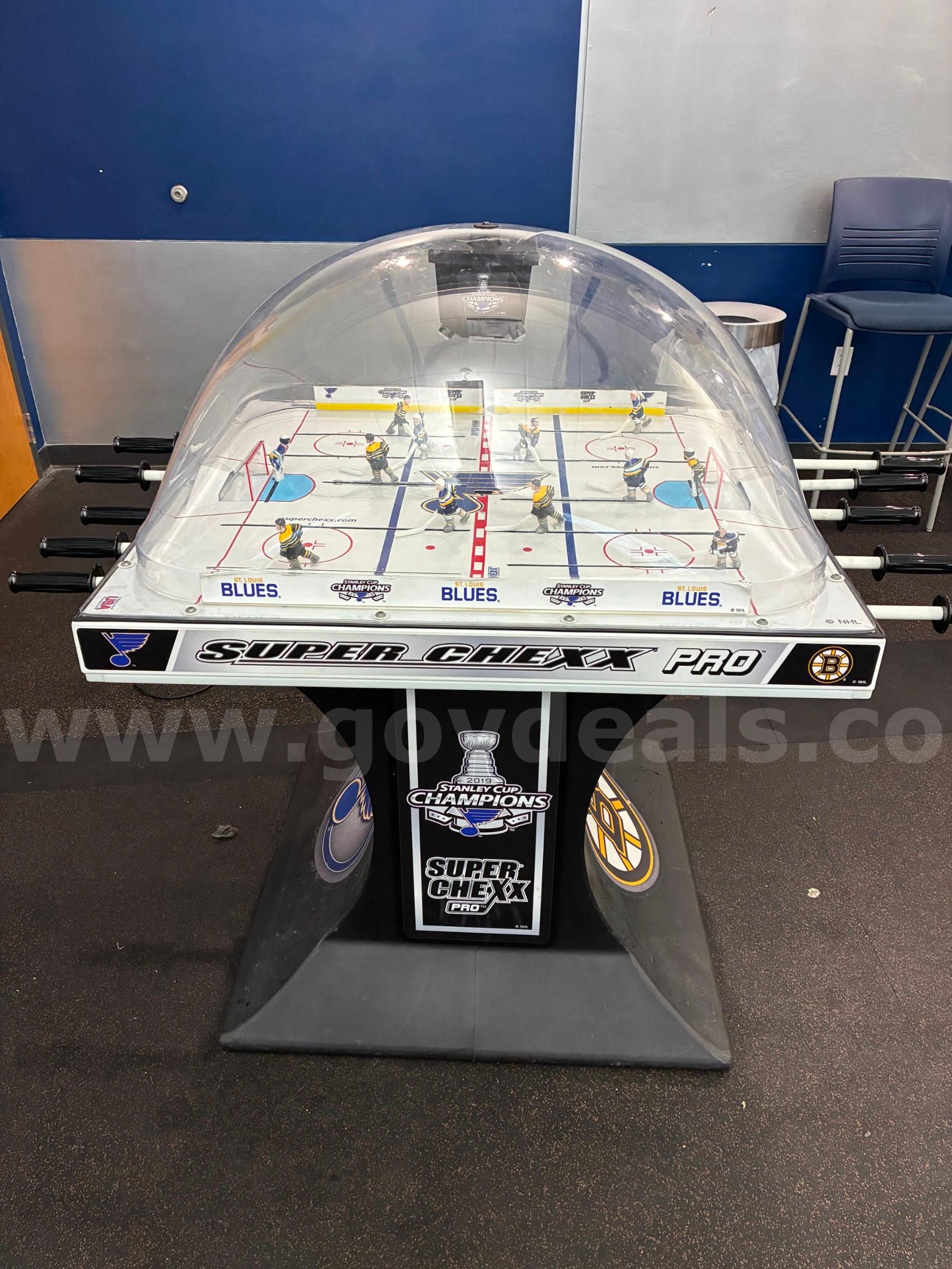 NHL Licensed Super Chexx Pro St. Louis Blues Bubble Hockey Table