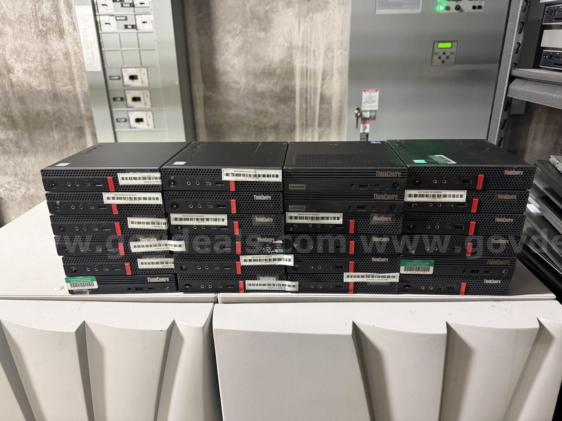 Lot of used Lenovo mini desktops