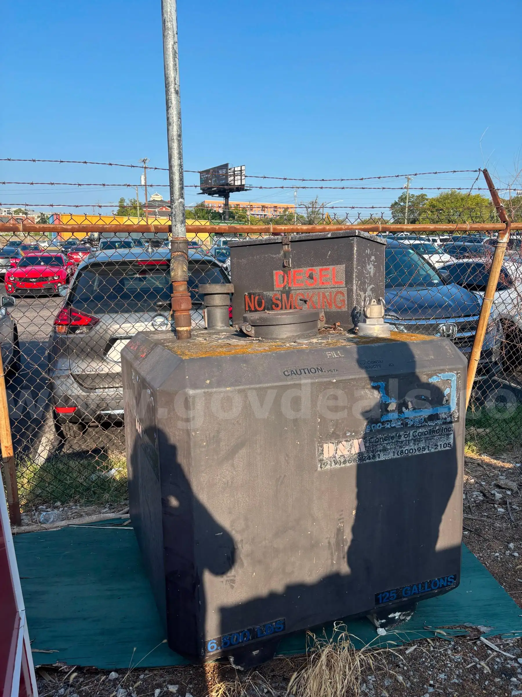 125-gallon above-ground diesel fuel storage dispensing tank