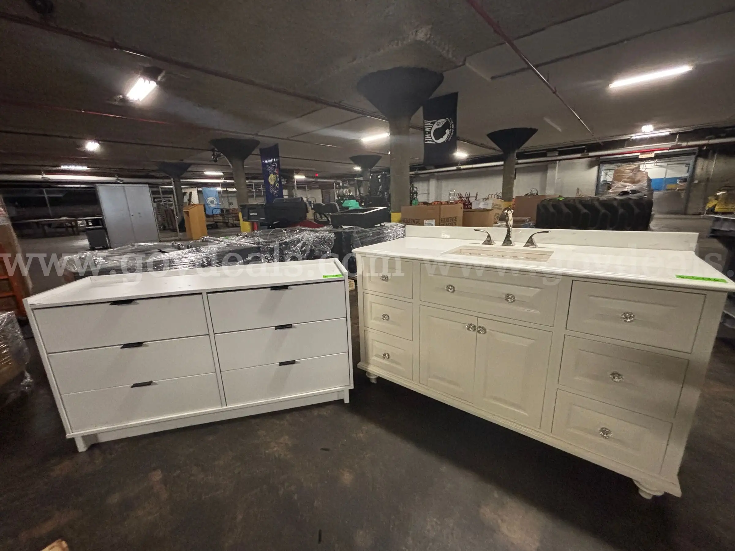 Bathroom Vanity with Sink & Six-Drawer Dresser Approximately 2 Units (PICK-UP ONLY) (NO 3RD PARTY PI