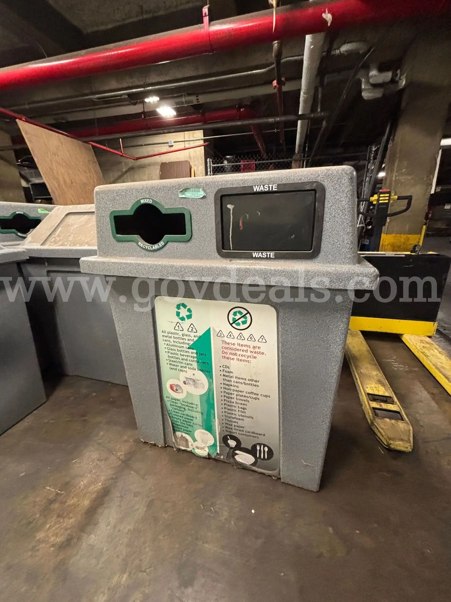 Commercial Waste & Recycling Receptacles Qty. 6 (PICK-UP ONLY) (NO THIRD-PARTY PICKUP)