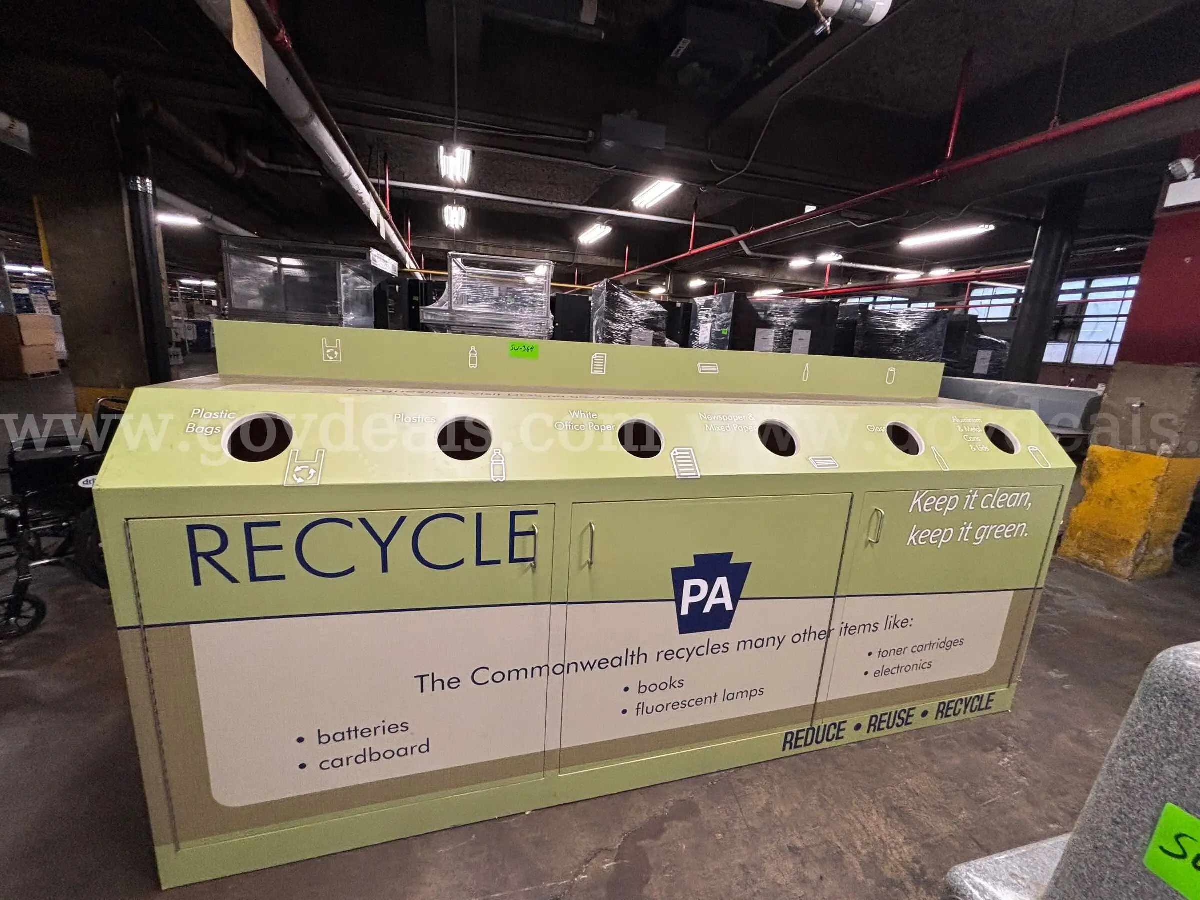 Multi-Stream Commercial Recycling Collection Station (PICK-UP ONLY) (NO THIRD-PARTY PICKUP)