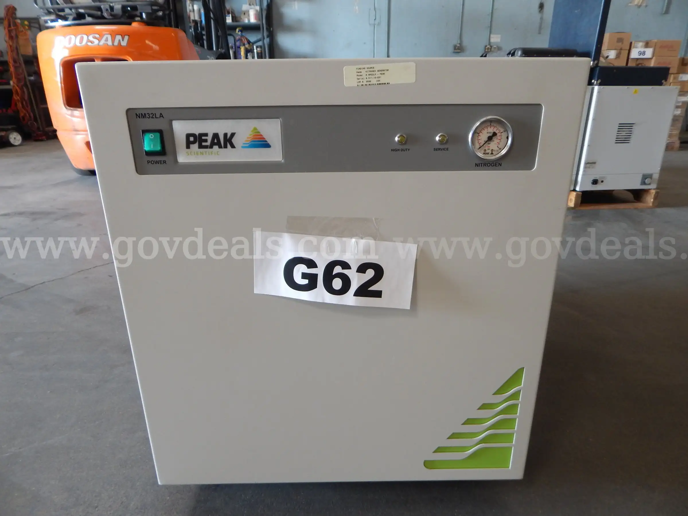 Lot G62 - (1) Peak Scientific Model# NM32LA