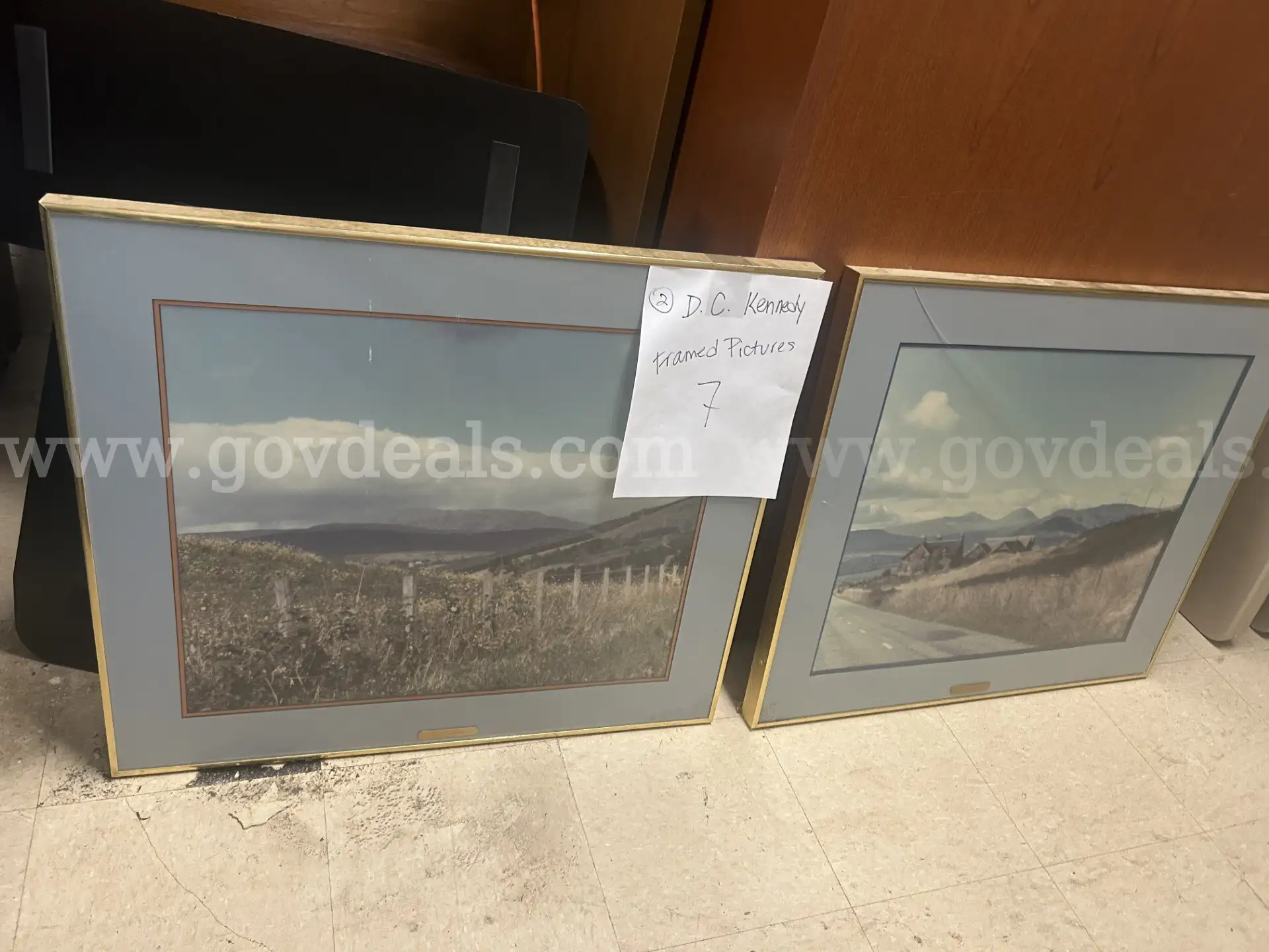 Lot of 2 D.C. Kennedy Framed Pictures