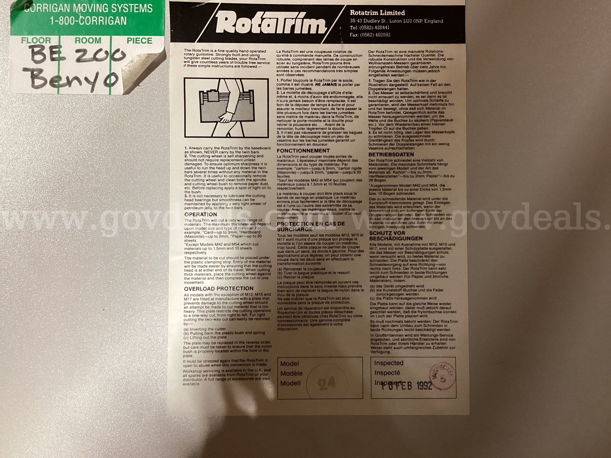 RotaTrim 24-Inch Heavy-Duty Professional Rotary Paper Trimmer with Manual