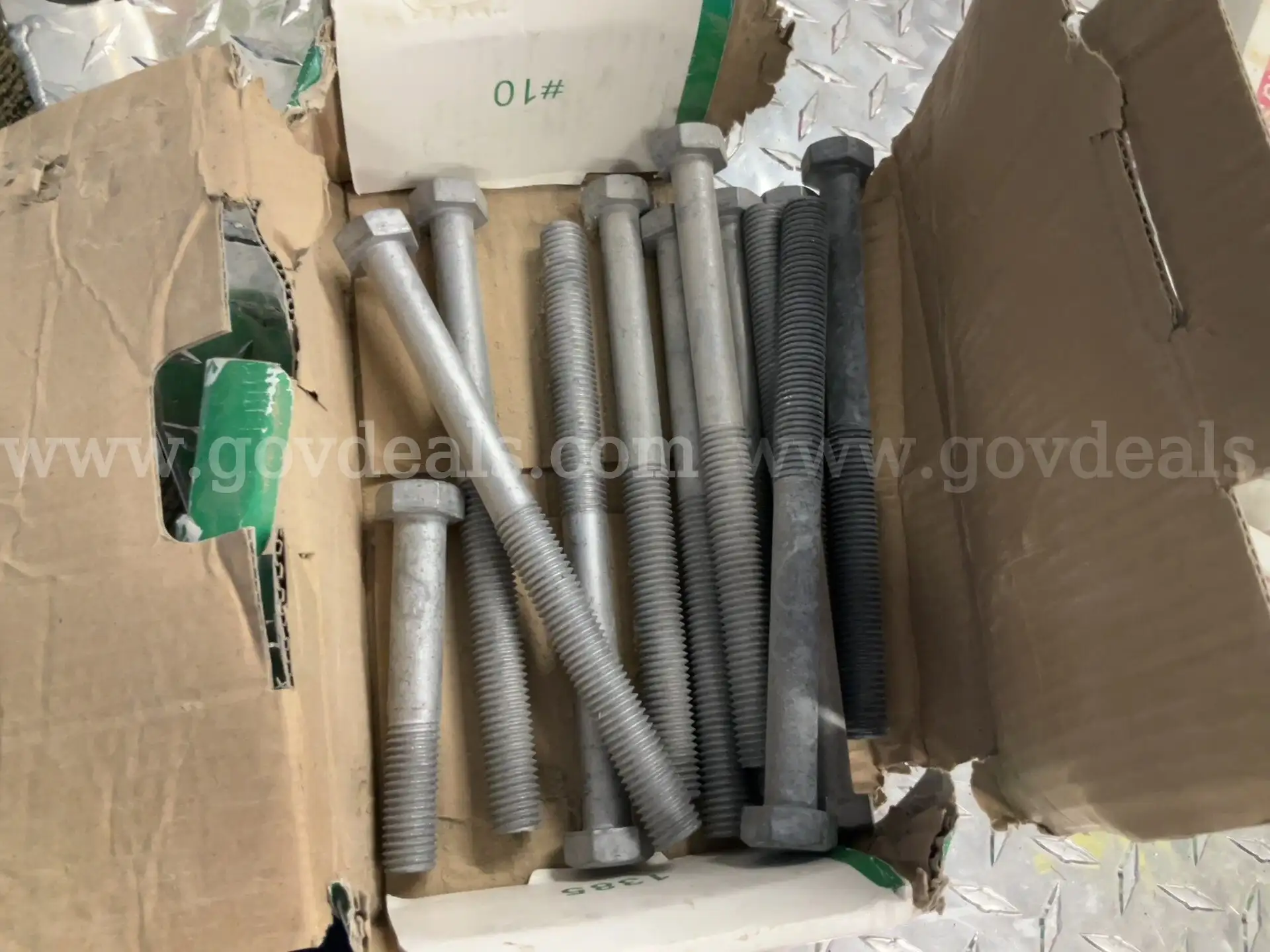 Hot Dipped Galvanized Hex Bolts (The Green Box) Wej-It Concrete Wedge Anchors (The White Box)