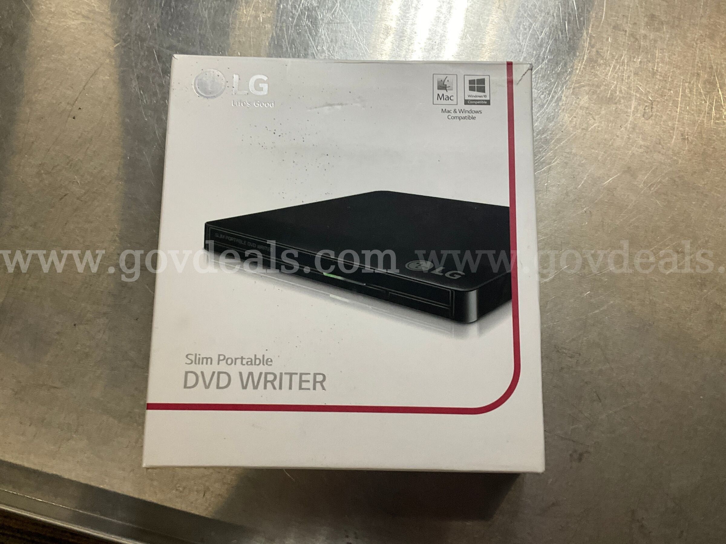 LG Slim Portable DVD Writer External Optical Drive (Model GP50NB40) - Black