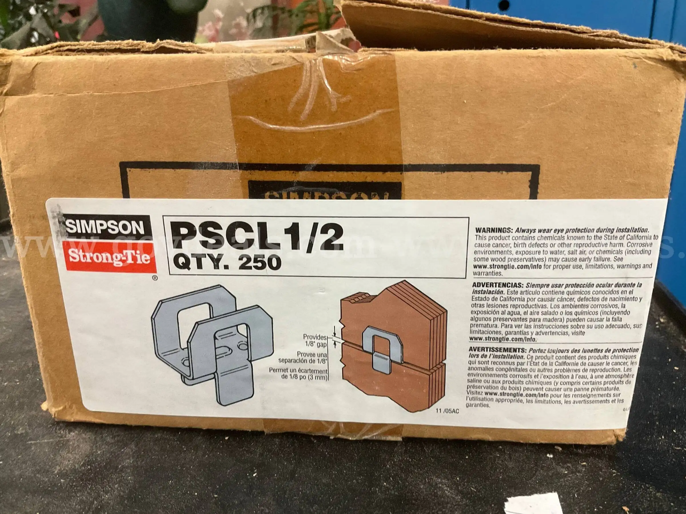 Simpson Strong-Tie PSCL 1 2 Panel Sheathing Clips - Box (Plywood OSB Clips)