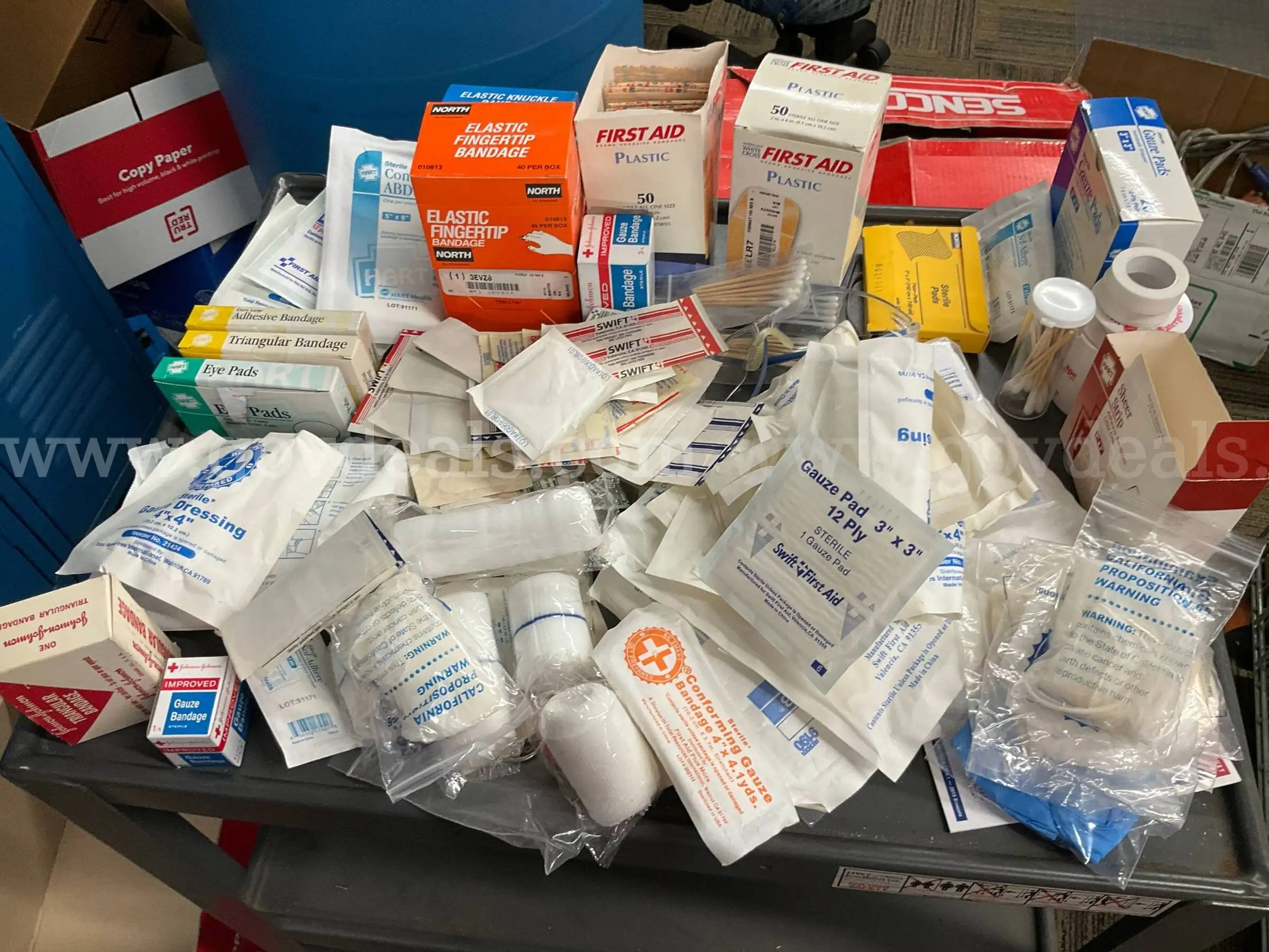 Huge First Aid Supply Refill Lot Bandages Sterile Gauze Pads Rolls & Dressings