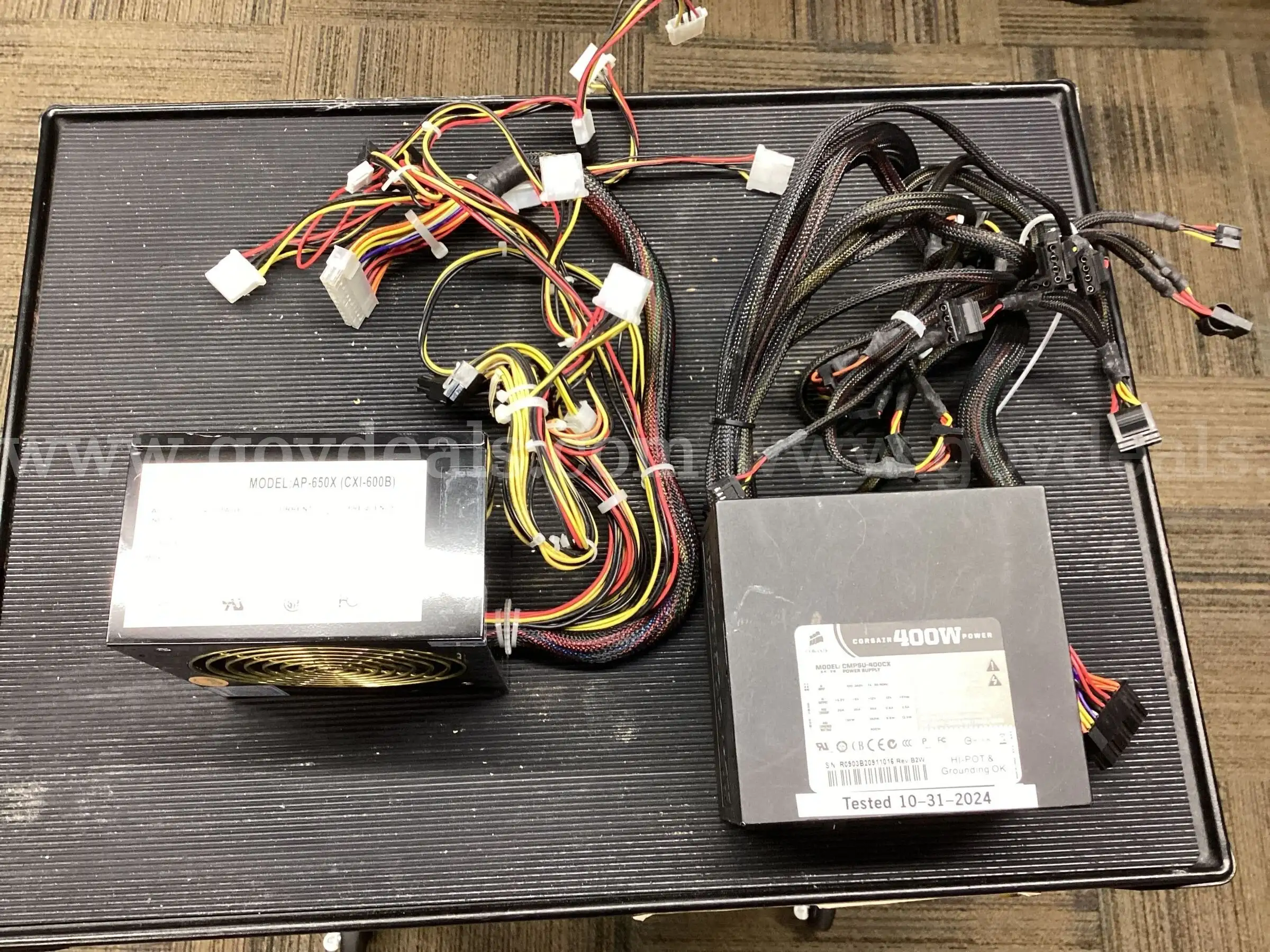 Pair of PC Power Supplies - Corsair CX400W & Coolmax AP-650X (Untested As-Is)