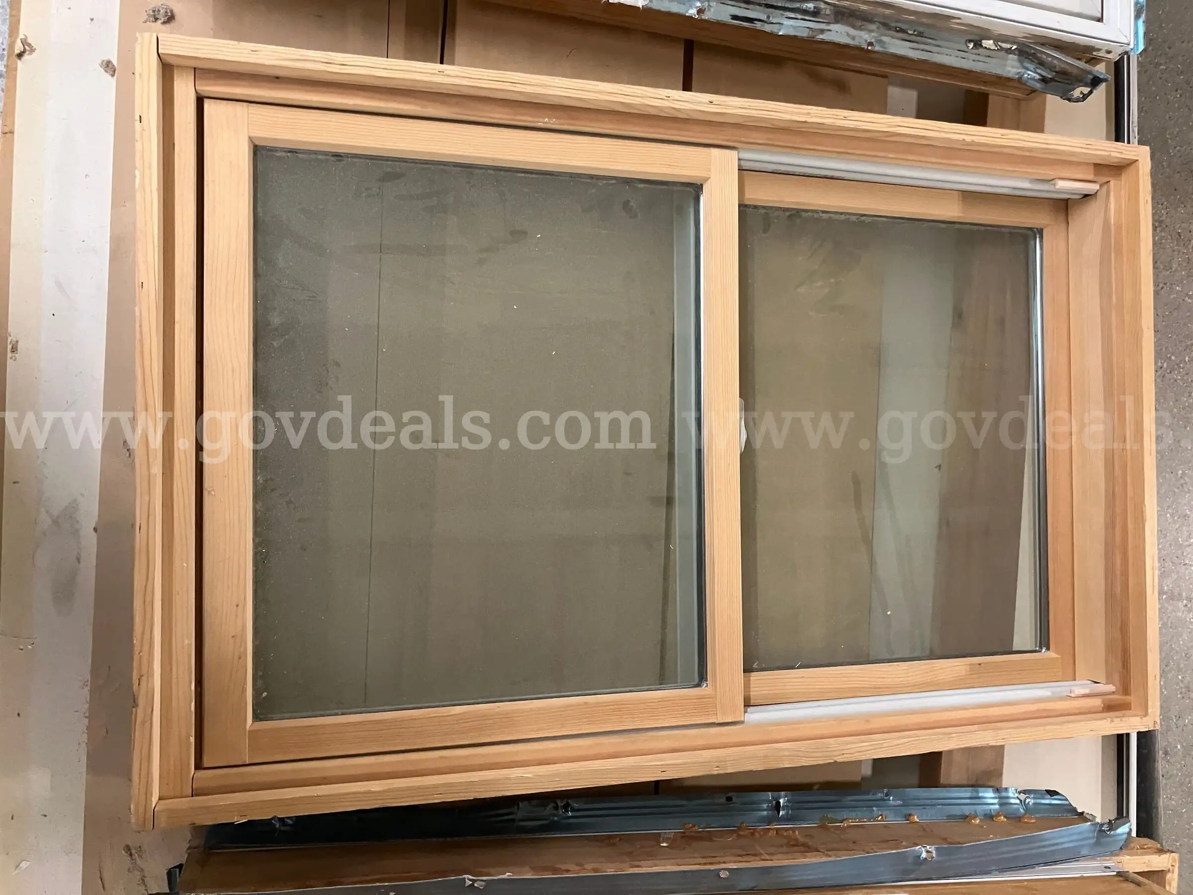 New Pella Wood Window White Exterior Clad Natural Pine Interior 23.5x37.5 Must be picked up Septembe