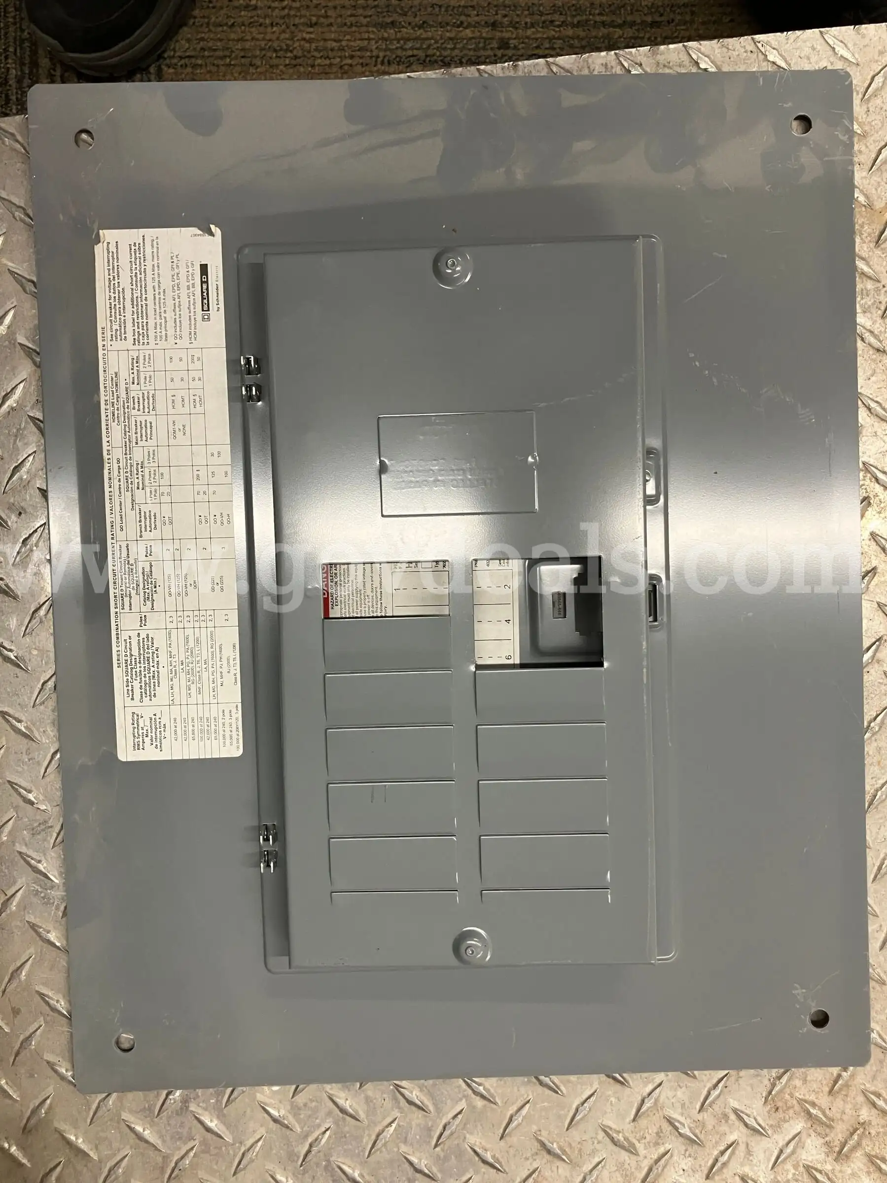 Square D Homeline HOMC12UC Load Center Cover Panel Door - Replacement Front