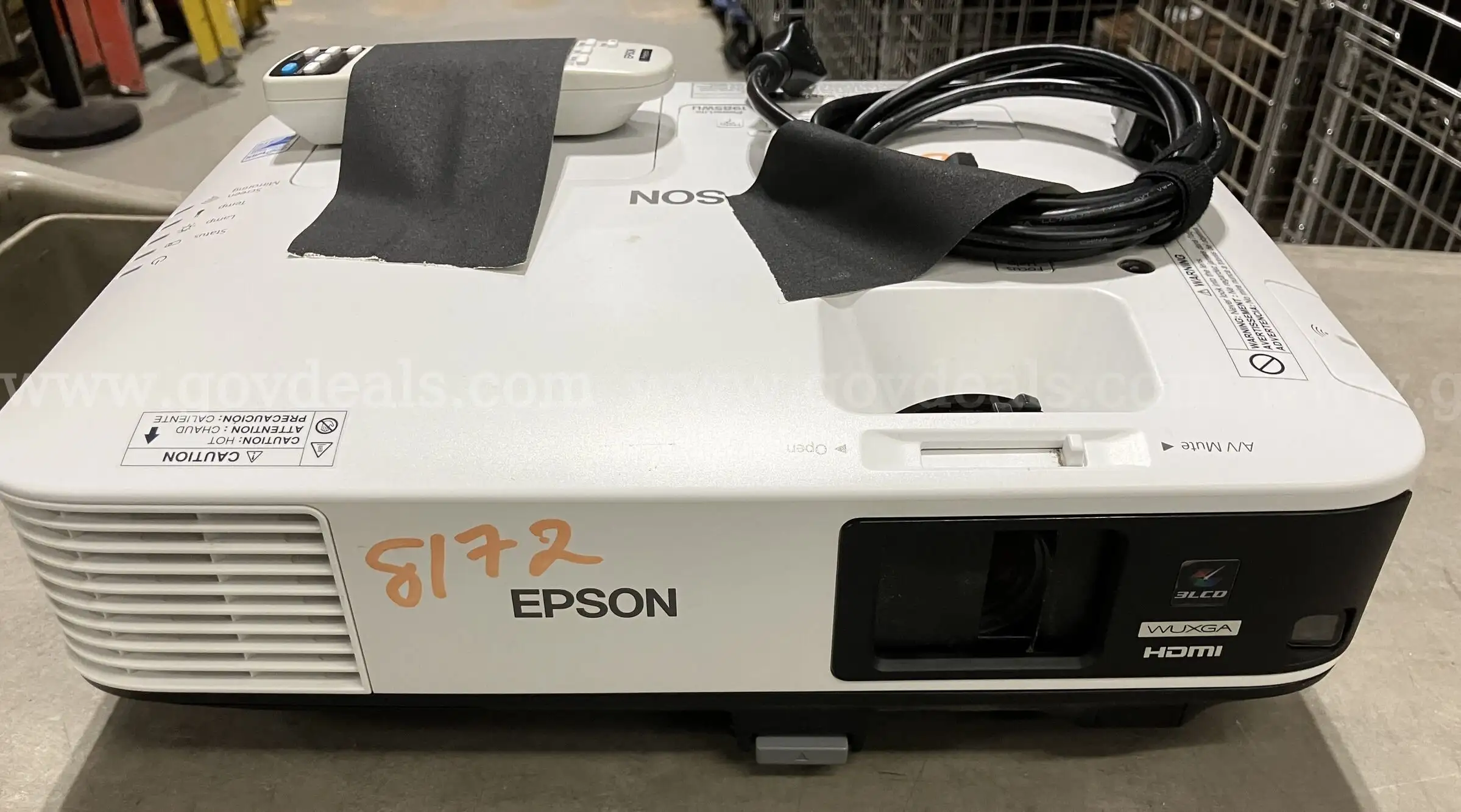 Epson PowerLite 1985WU WUXGA 3LCD Wireless Projector - 4800 Lumens with Remote & Power Cord