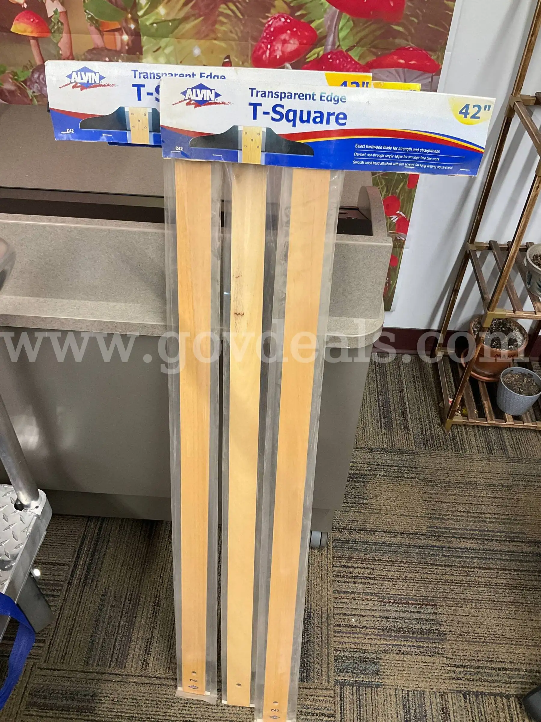 Alvin 42 Transparent Edge Hardwood T-Square Set of 3 (Model C42)