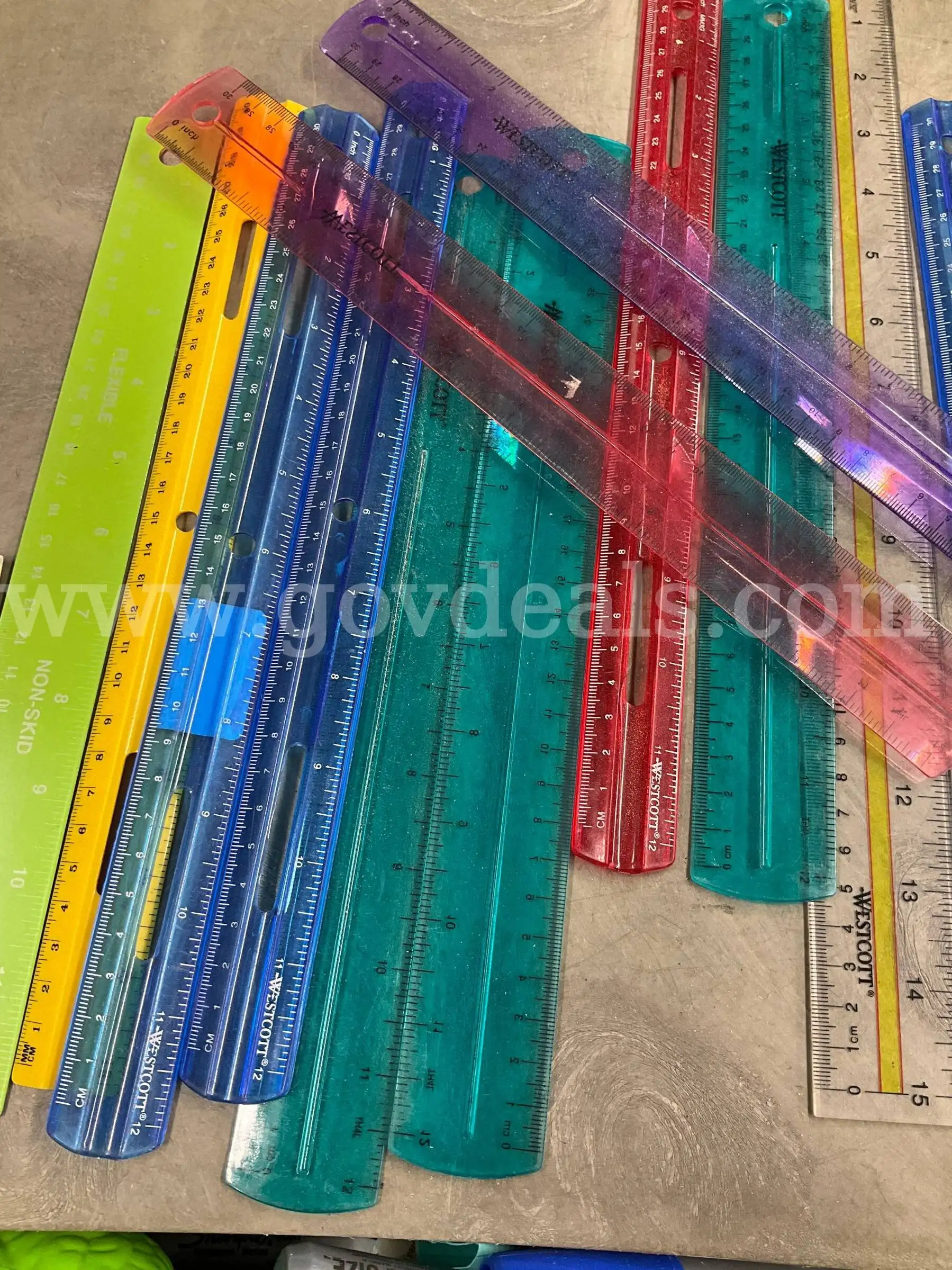 Misc Shop & Workshop Lot - 5 Continuous Piano Hinges Hammer C-Clamp Picture Wire & Rulers