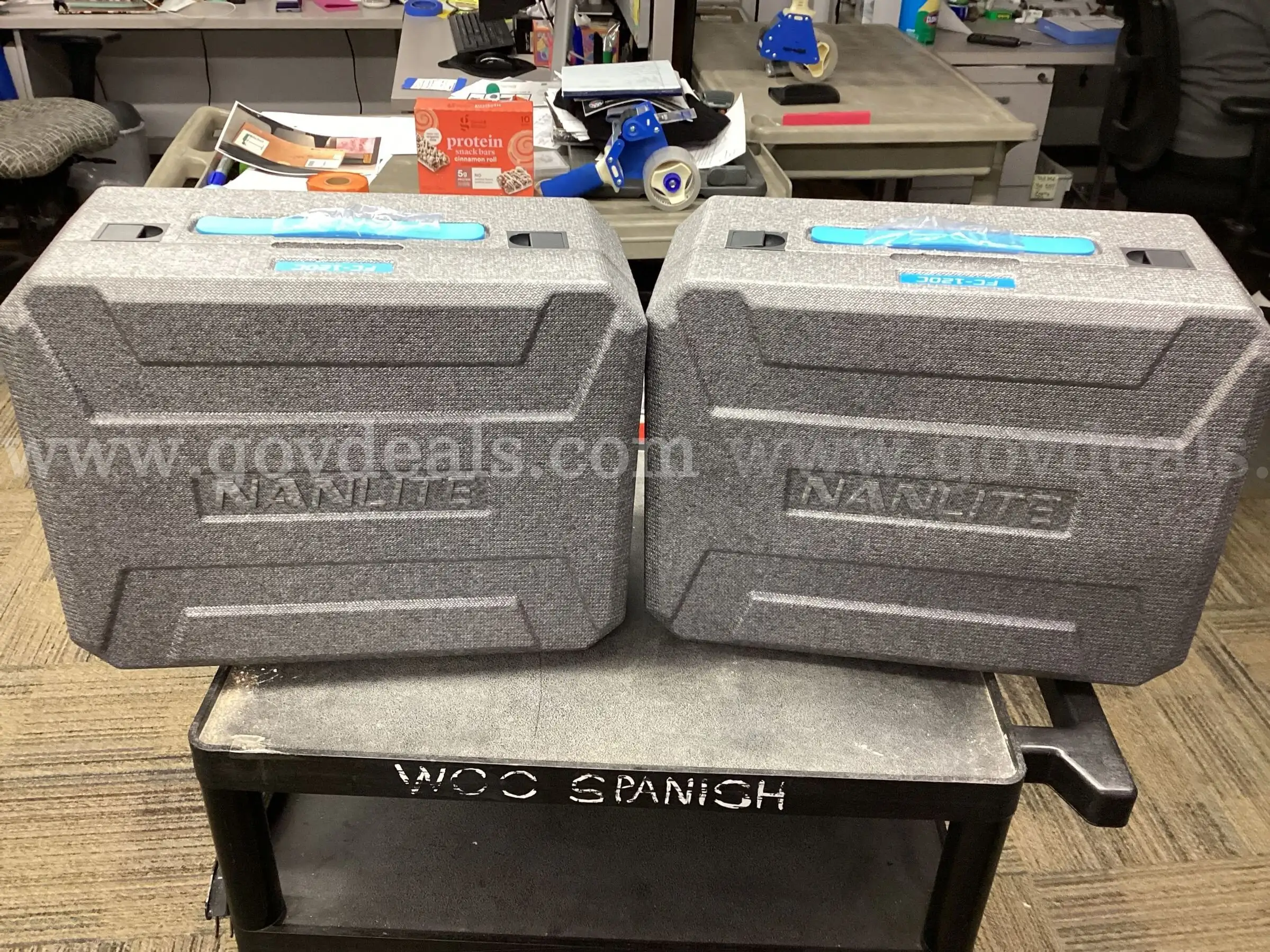 Set of 2 Nanlite FC-120C Hard Foam Carrying Storage Cases Travel Cases