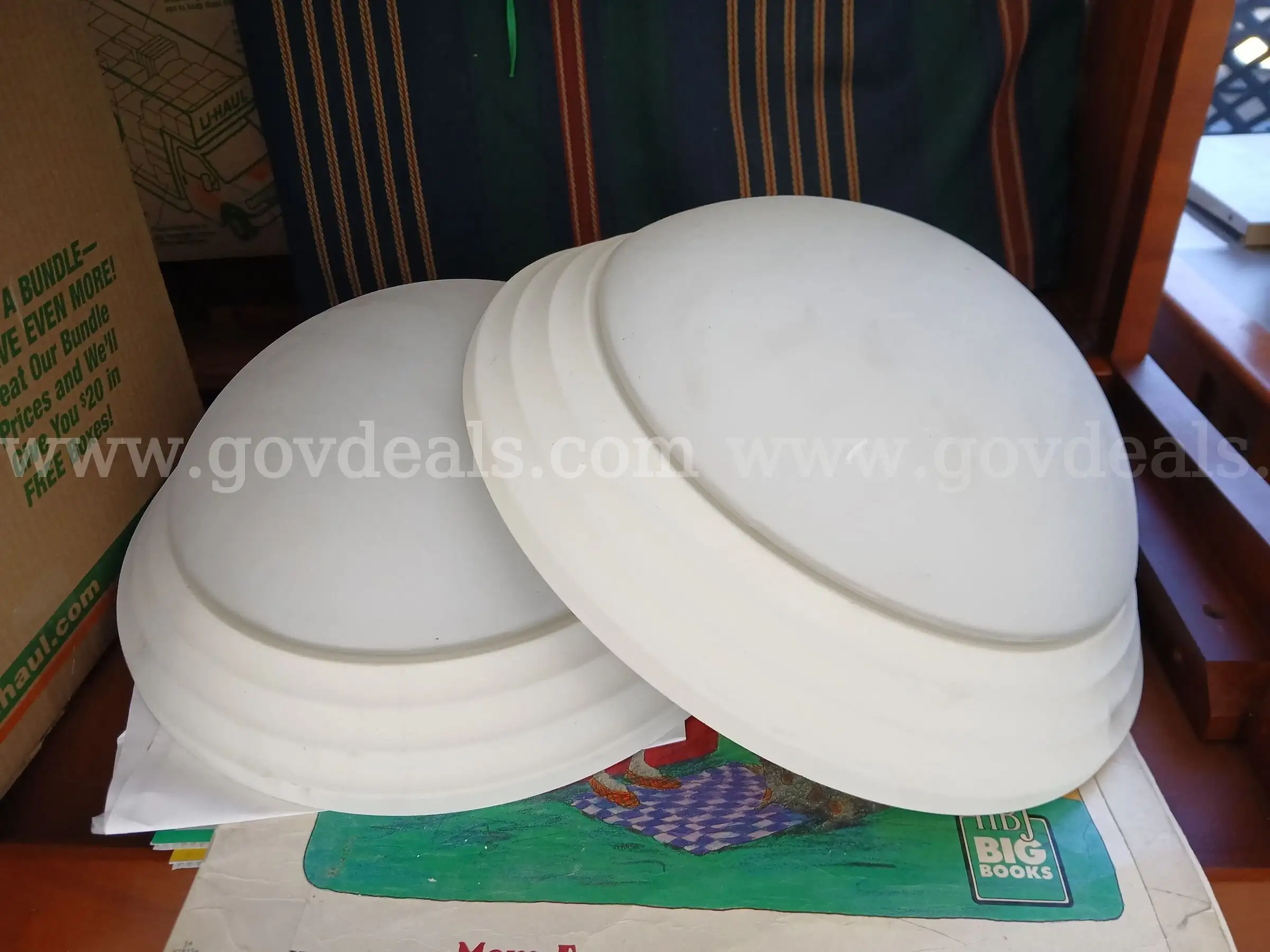 (2) traditional ceiling fixtures with 3 standard medium base sockets per fixture.