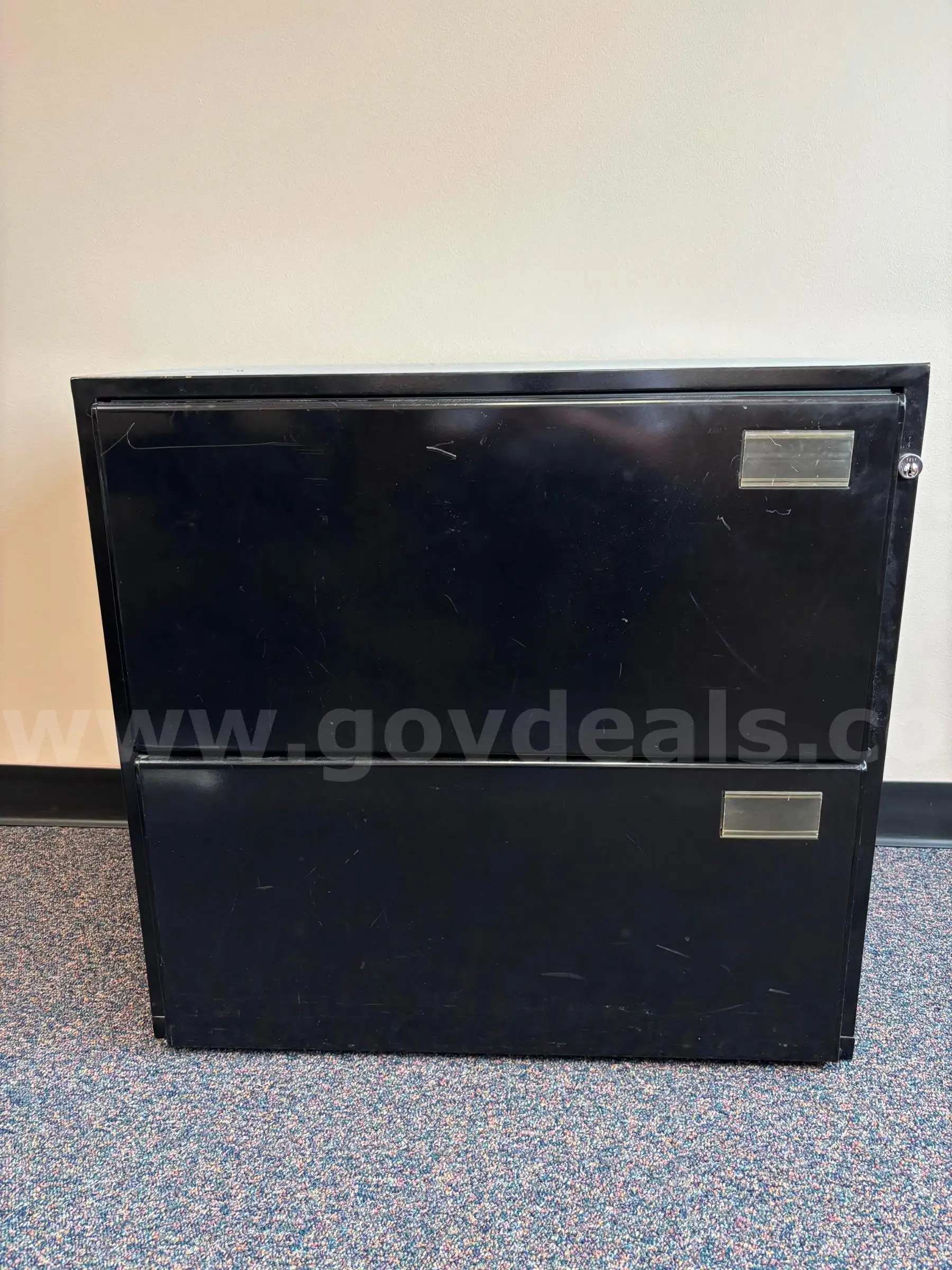 Black file cabinet
