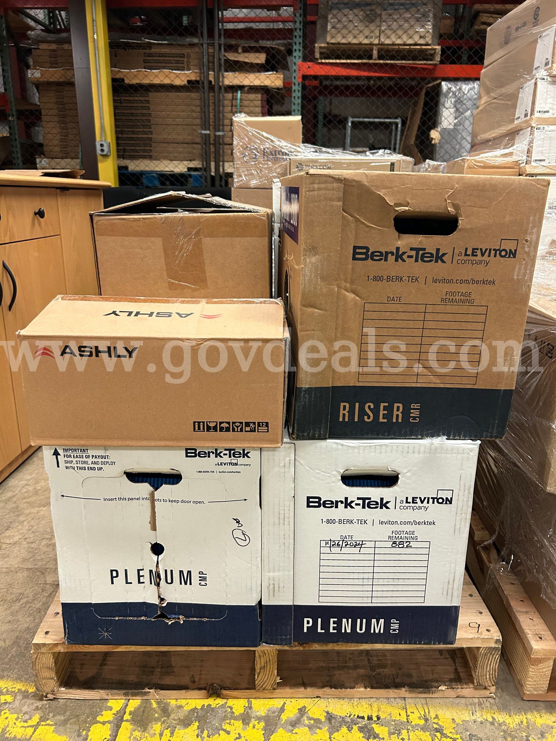 Pallet of Cable Mixer Amplifier Extron TLP Pro 1525TG Touch Panel Systems