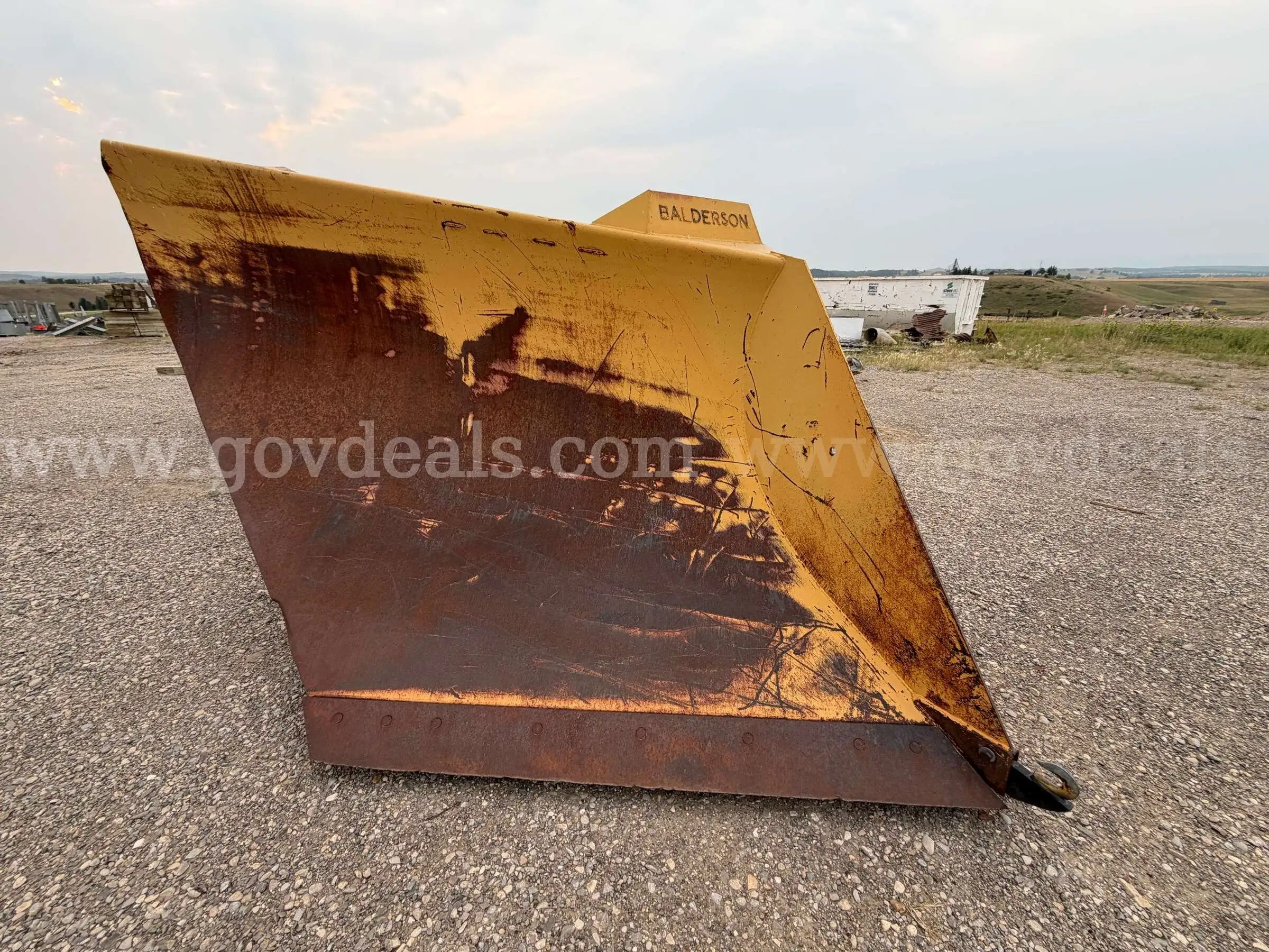 Balderson Heavy-Duty V-Plow Snowplow Attachment Working Condition