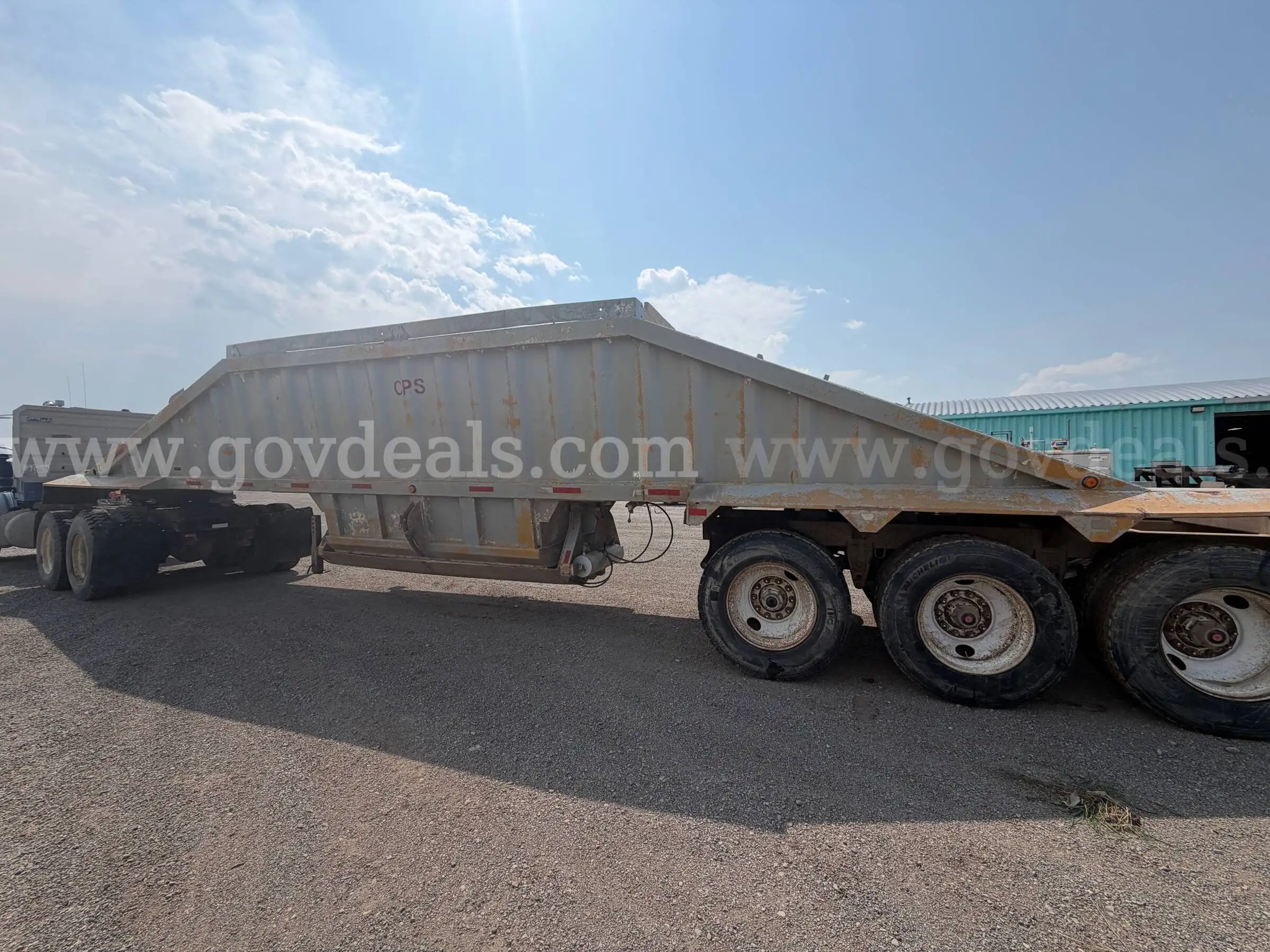 1993 CPS Tri-Axle Belly Dump Trailer Working with Repaired Frame