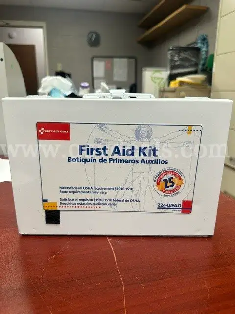 First Aid Only First Aid Kit Metal Case with Supplies