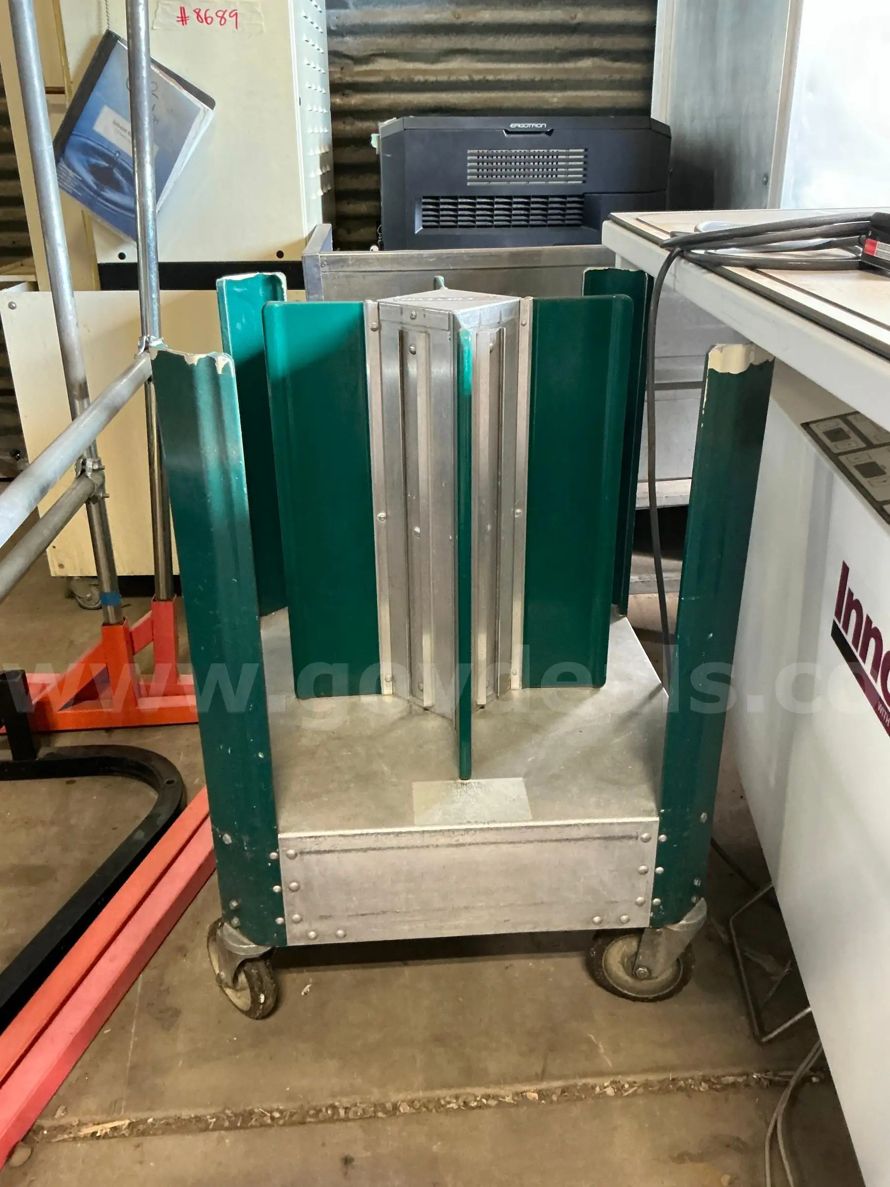 Green Metal Dish Storage Rack