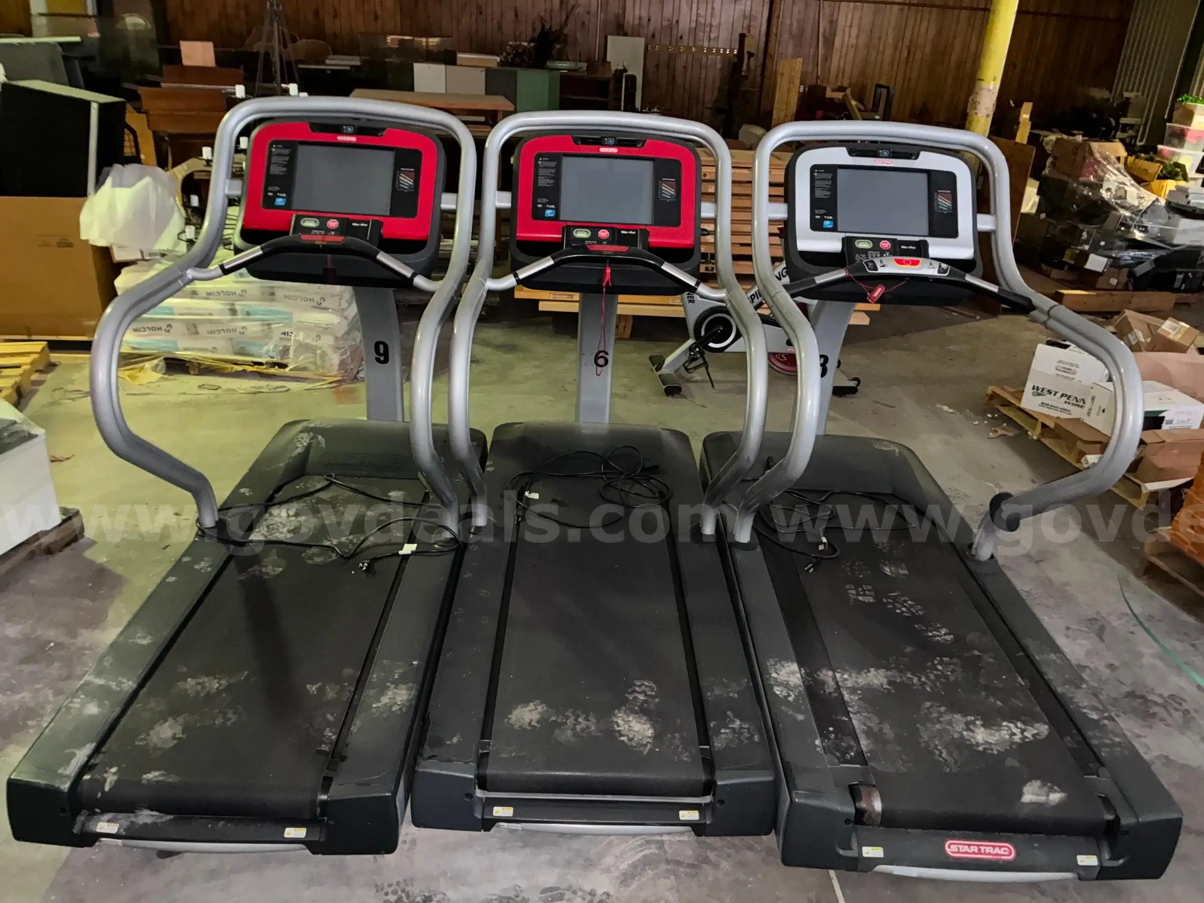 Lot of 3 Star Trac Treadmills