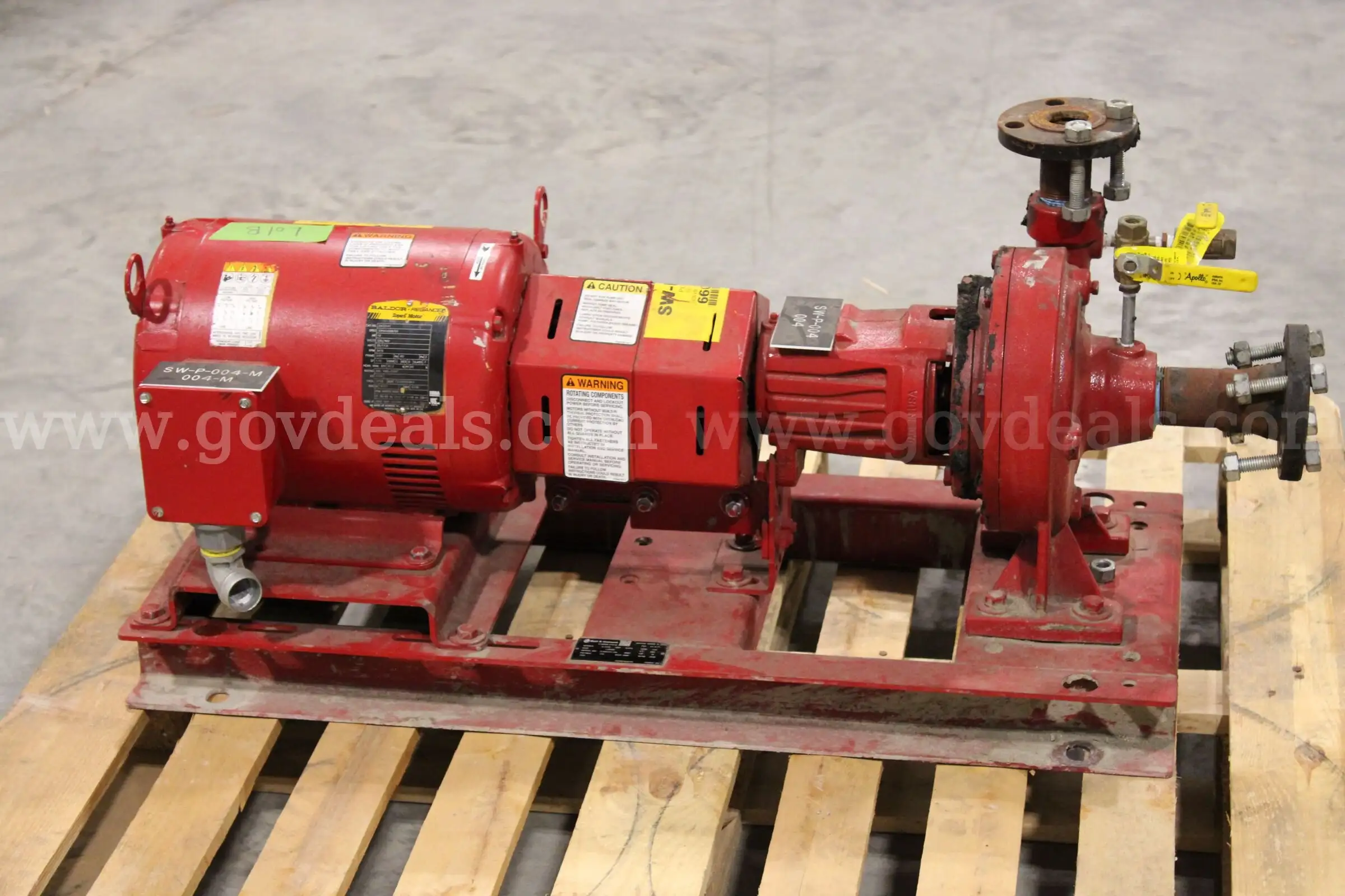 Bell & Gossett Pump with 15HP Motor (Lot B)