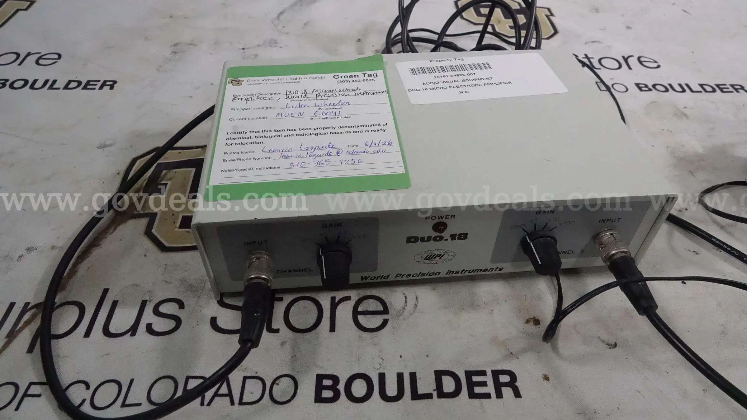 World Precision Instruments Duo.18 Micro Electrode Amplifier