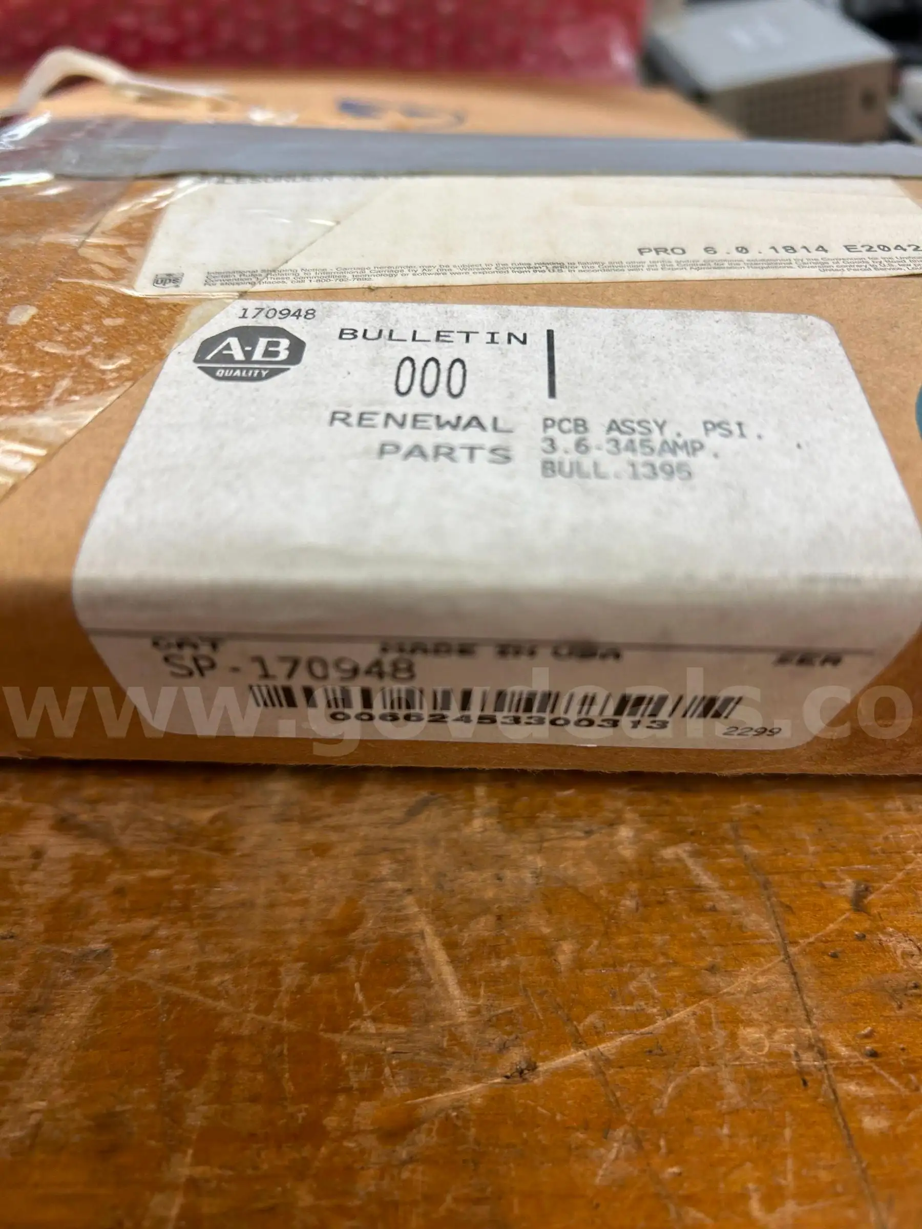 Allen Bradley SP-170948 PCB Assy PSI 3.6-345AMP Bul 1395 Can Ship