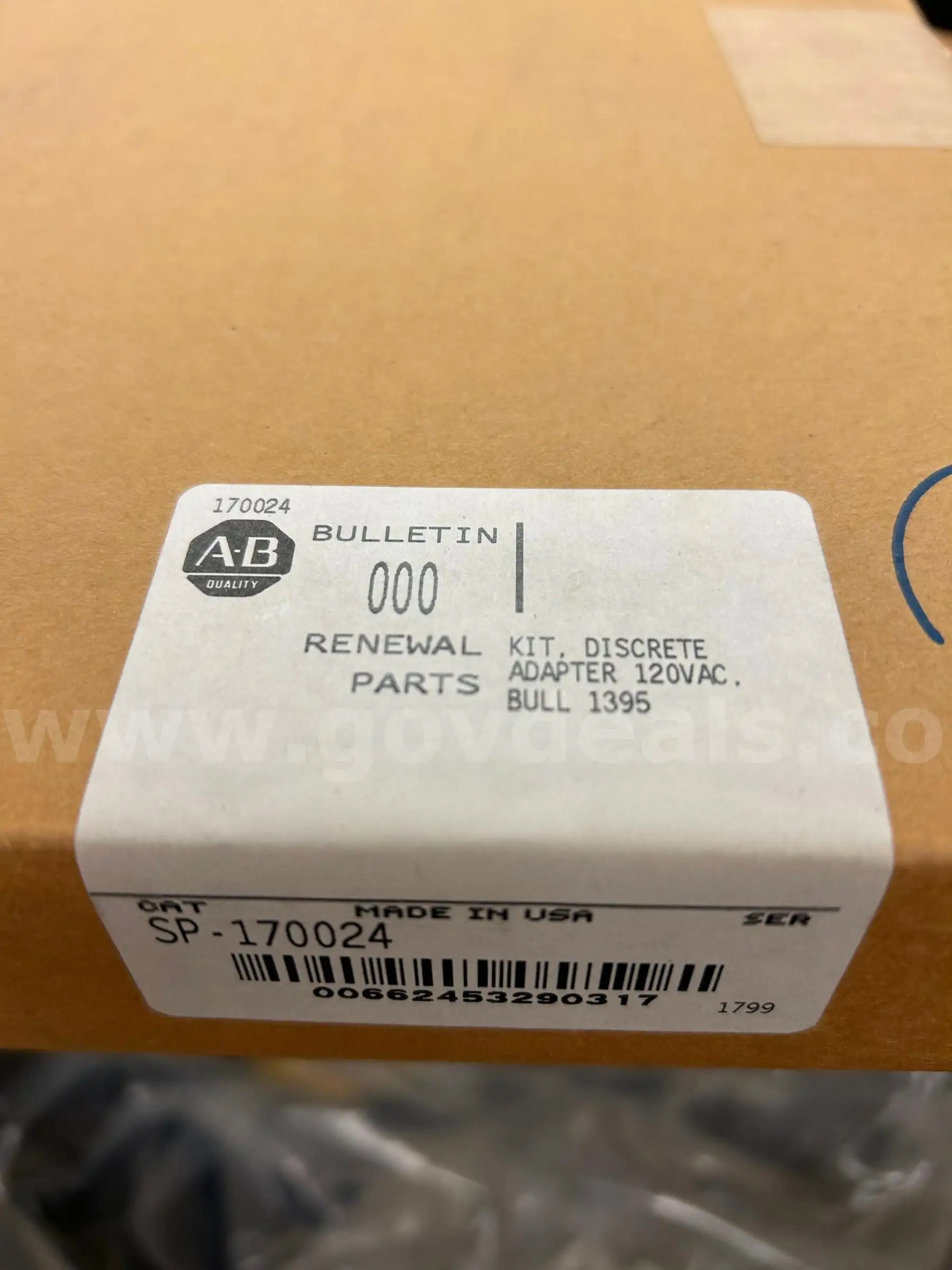 Allen Bradley SP-170024 Kit Discrete Adapter 120vac bull 1395 Can Ship