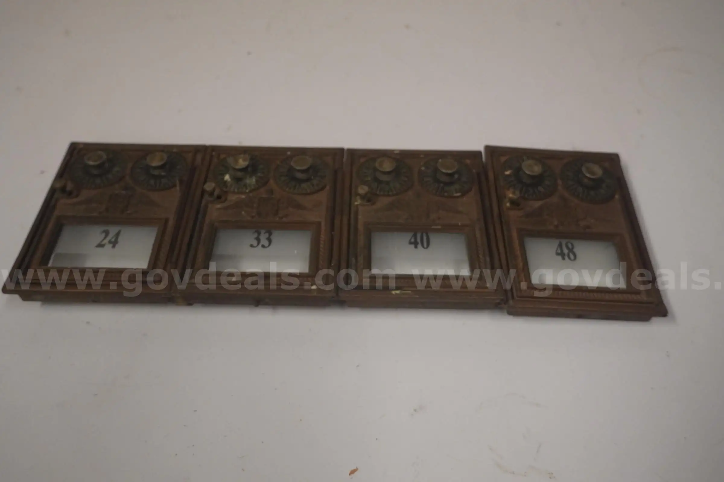 Four Vintage Mailbox Doors