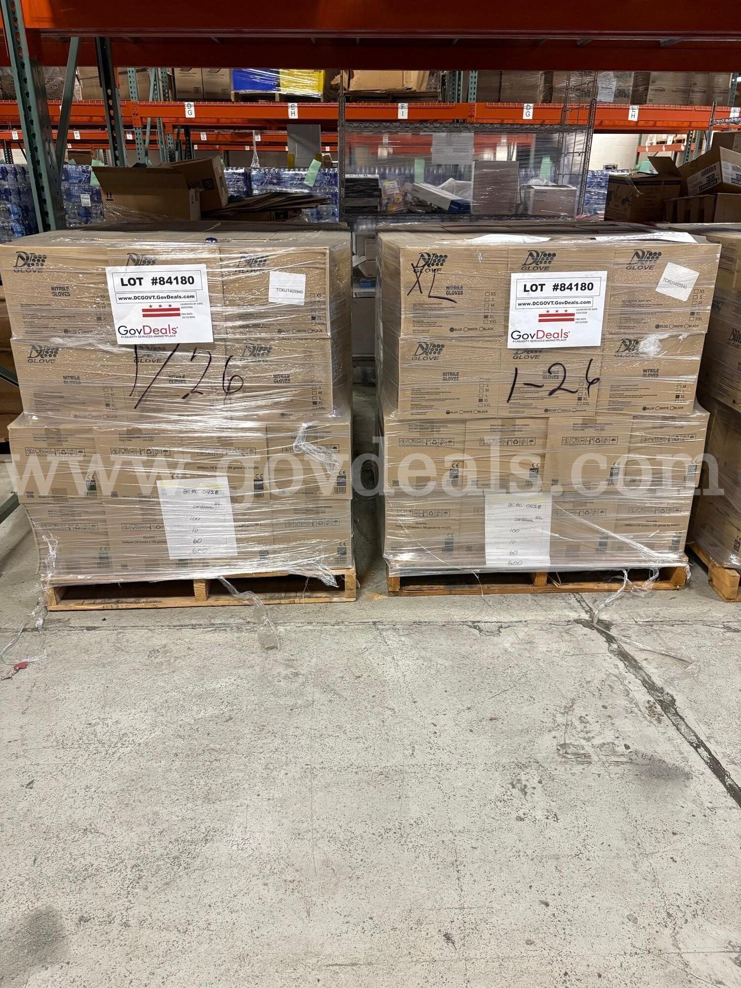 NEW Medical Nitrile Exam Gloves Size XL (2 PALLETS) - EXPIRED