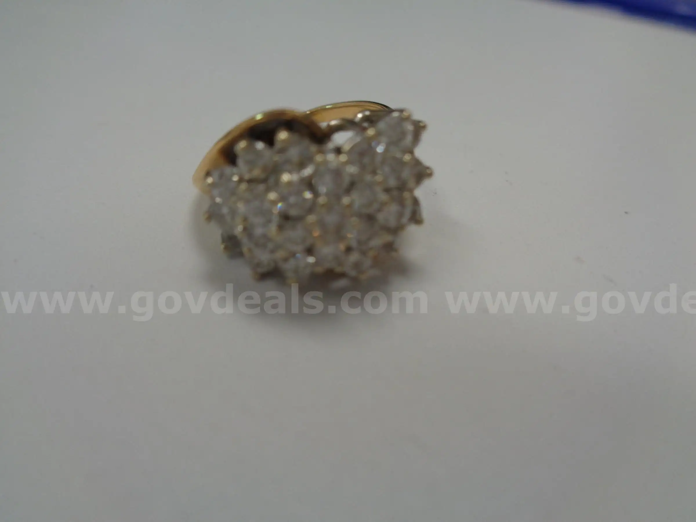 14K Two-Tone Gold Tiered Cluster Ring with 1.25 CTW Diamonds